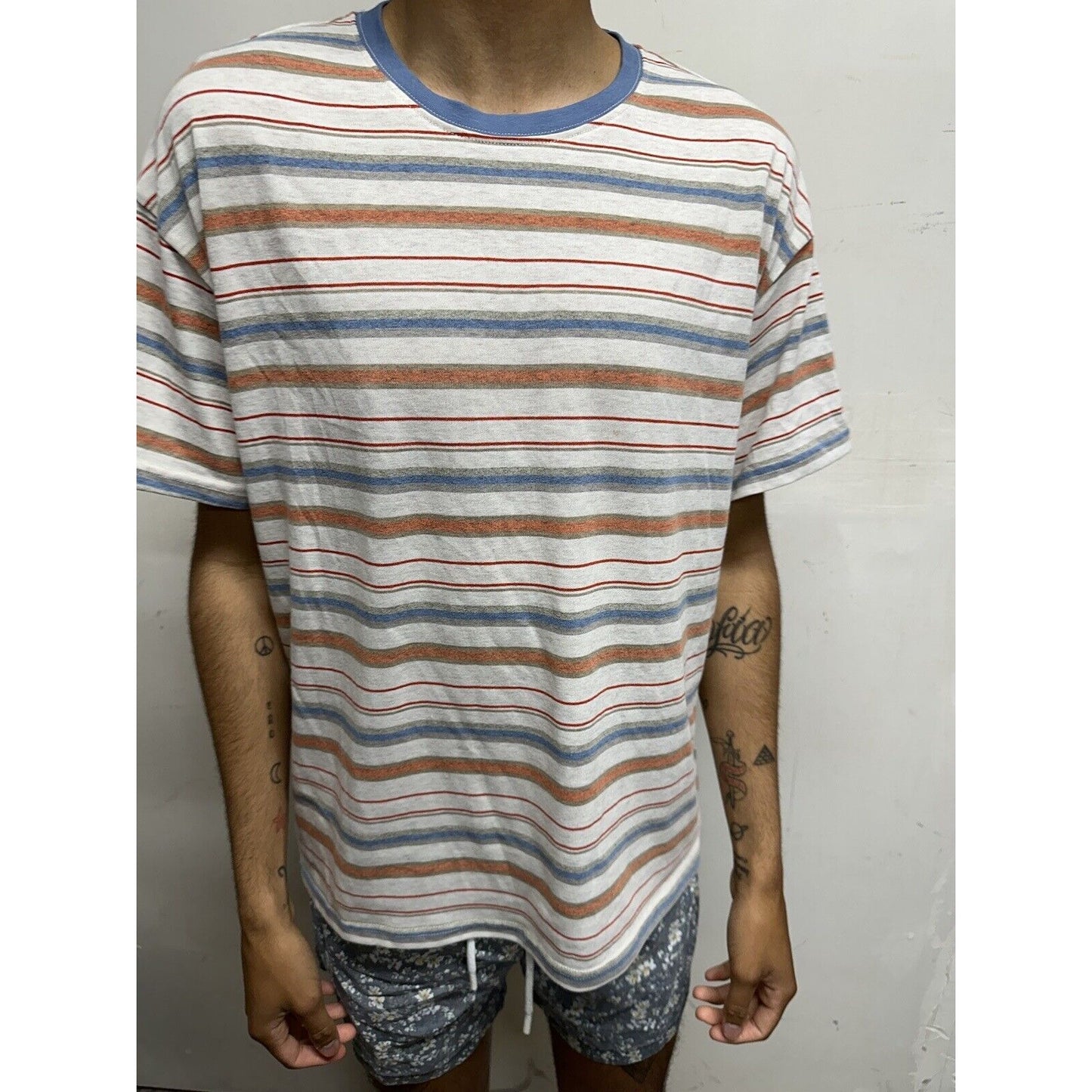 Men’s Dazy Striped Large Tshirt Multicolor