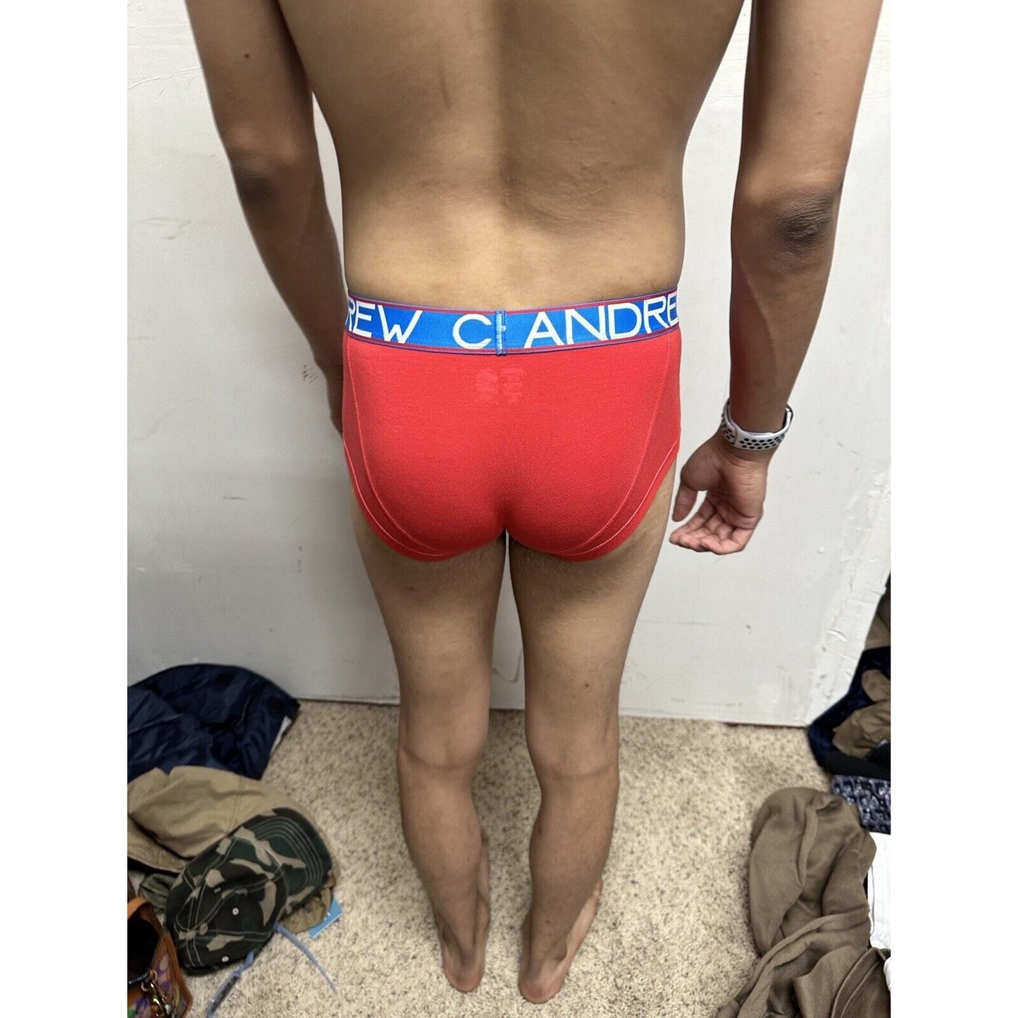 Andrew Christian Small Red Cool Flex Briefs