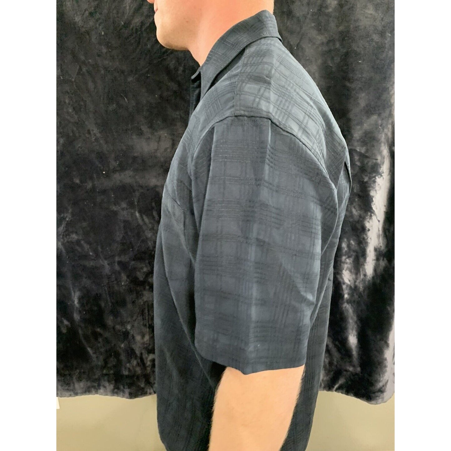 John Henry Ultra Feel Medium Black 65% Modal 35% Poly Blend Casual Men's Shirt