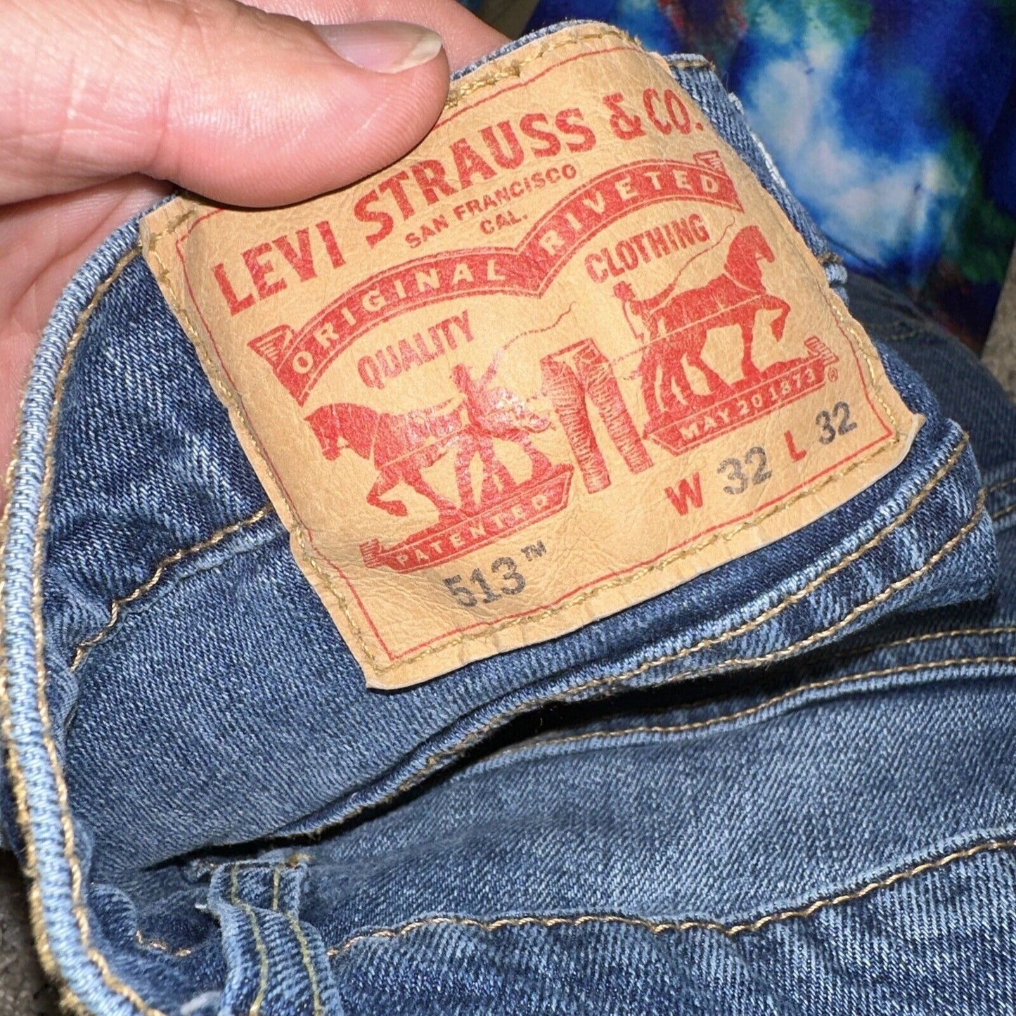 Men’s Levi’s 513 Blue Jeans 32 X 32