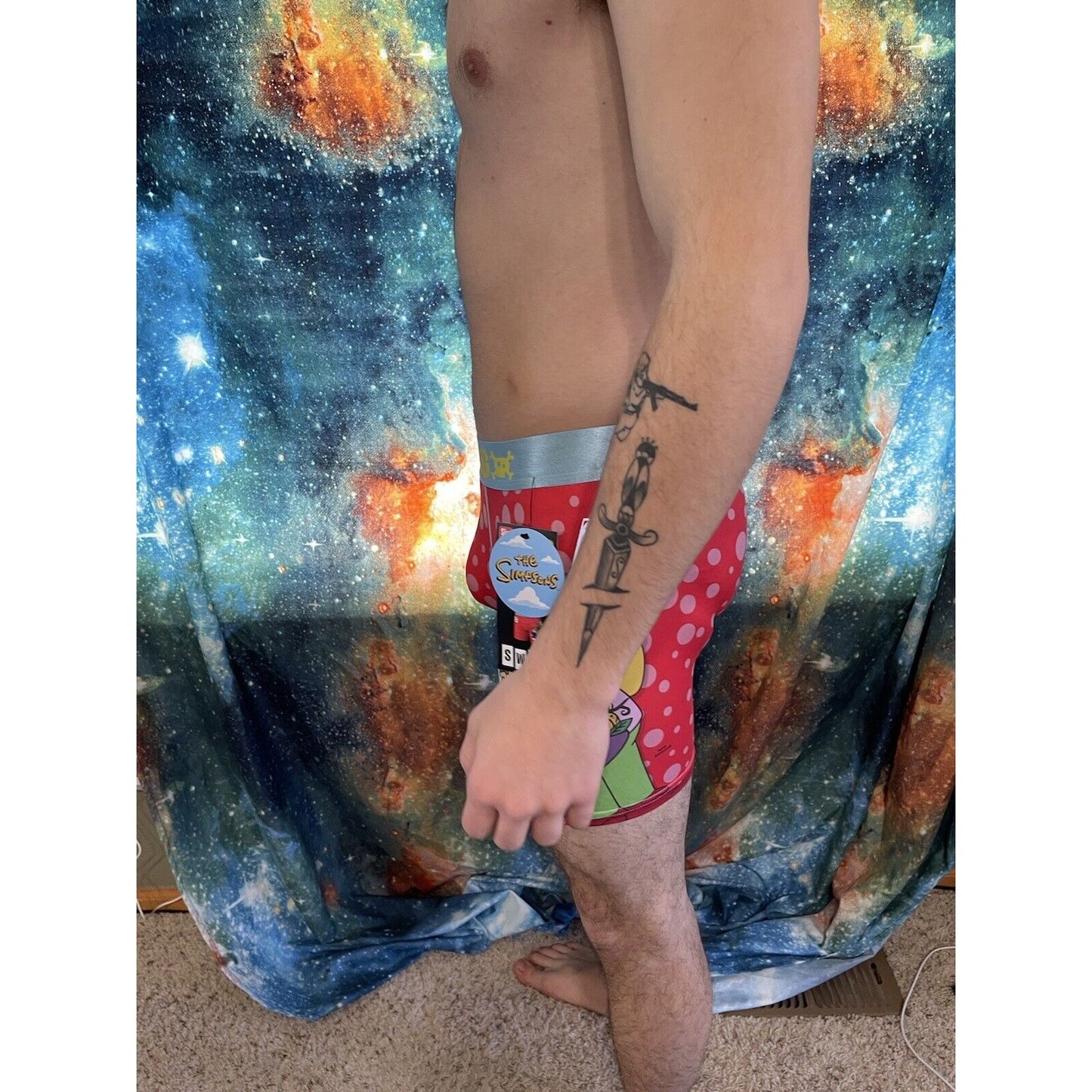 NWT Swag Boxers The Simpsons Krustyos Mens Boxer Briefs M Red New And Unworn