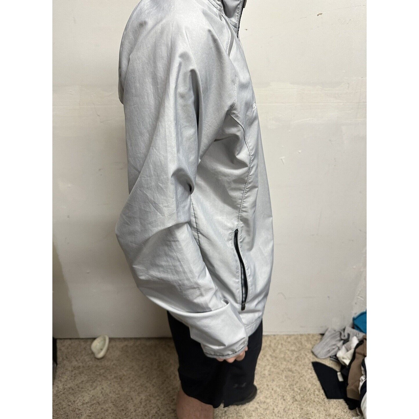 Men’s Gray Full Zip Run Fitted Medium Under Armour Sand Creek Track & Field