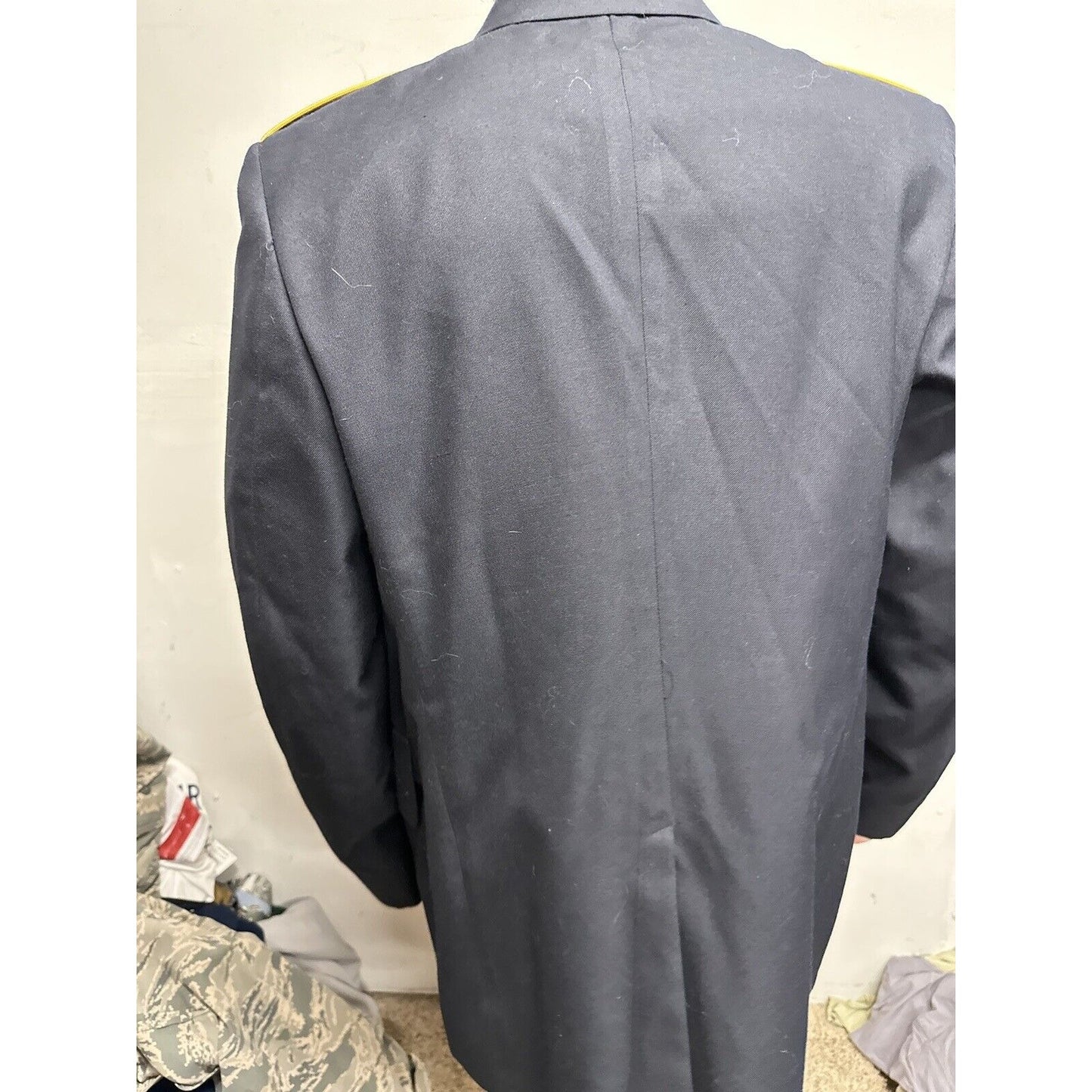 Men’s Army Coat Poly Wool Army Blue 450 42 LC Uniform Service Dress Top Coat