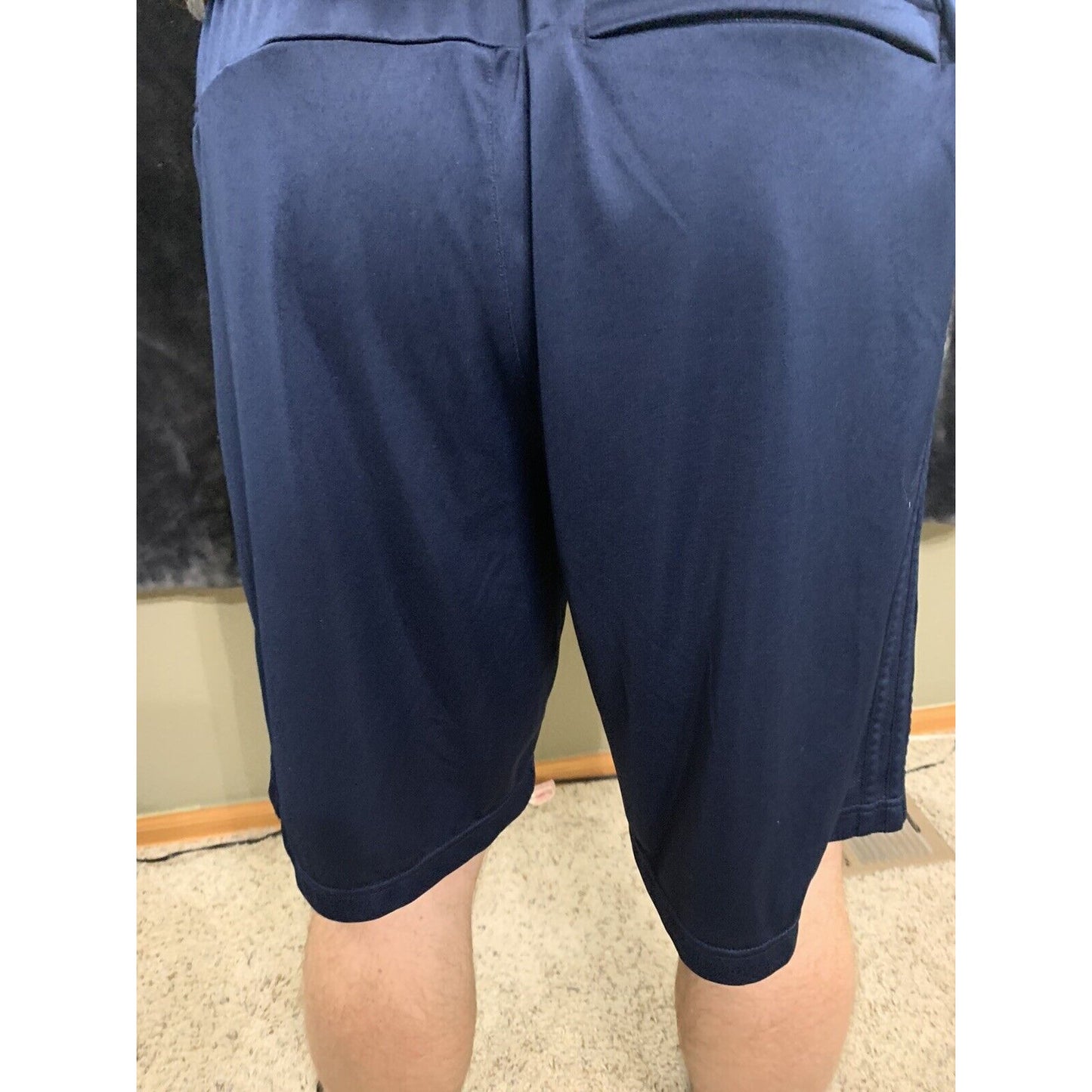 Mens Navy Blue Adidas Climalite Shorts Size L