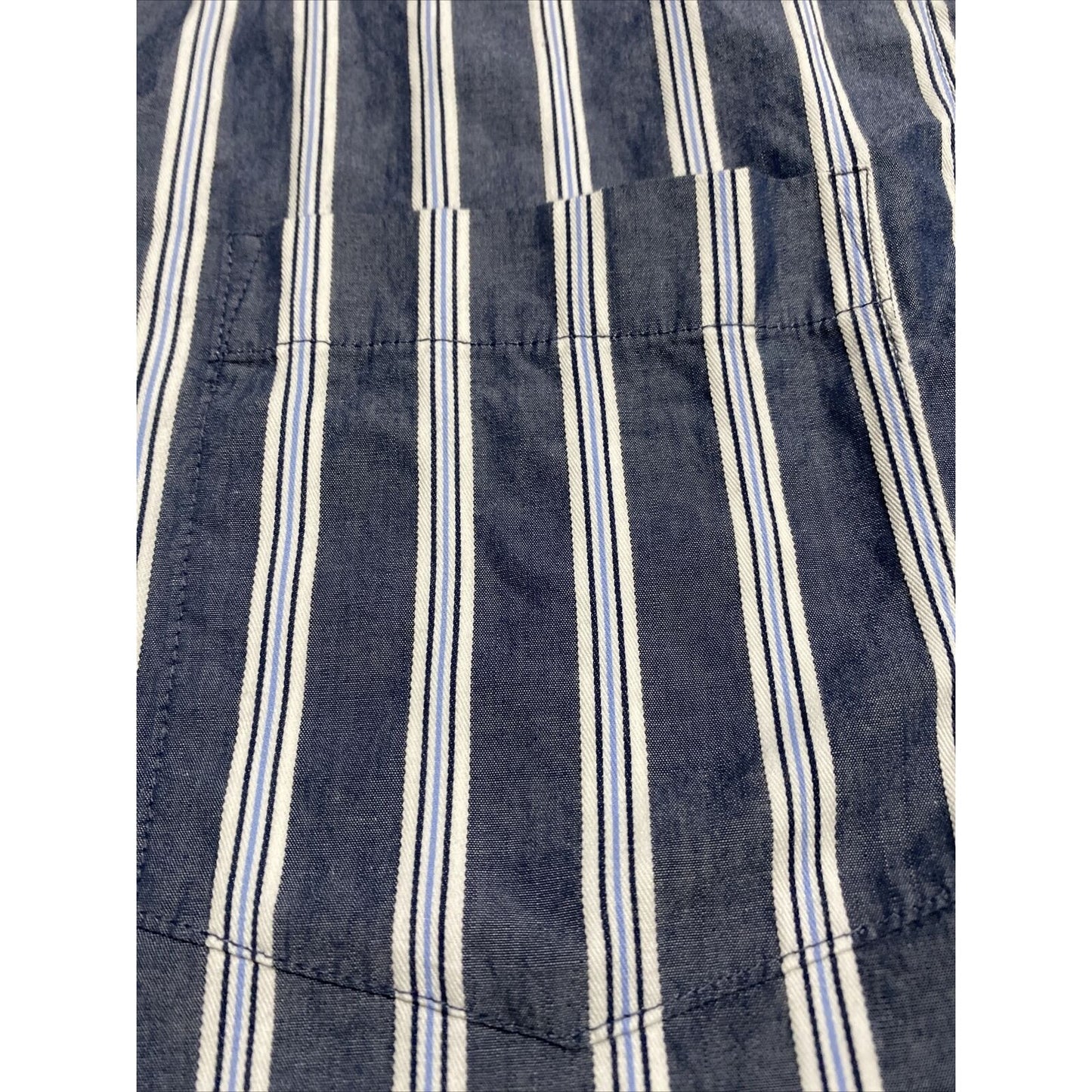 Trailer Vintage Fit Men’s XL Blue Gray Stripes Button-down Long Sleeves Shirt