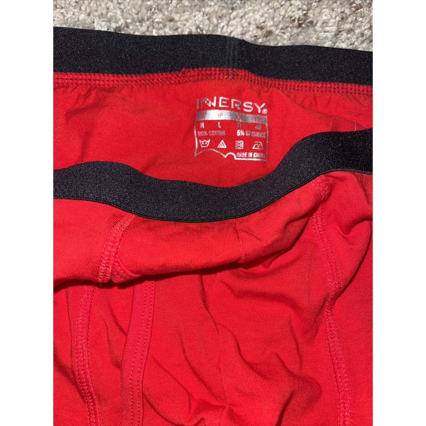men's red medium inersy weekly boxer briefs new unworn