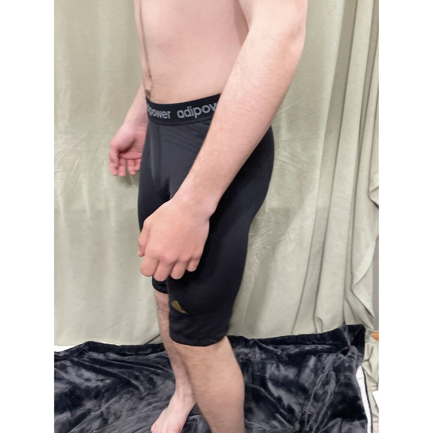 Adipower Adidas Men’s Black Compression Shorts Adidas Size XLT NBA