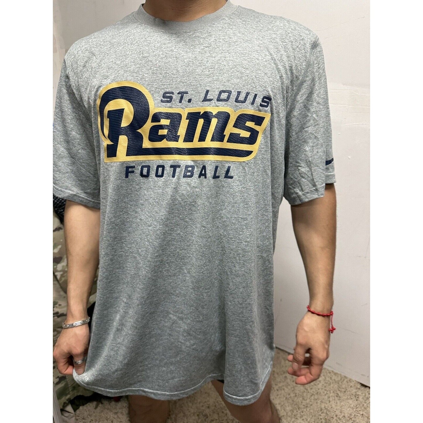 Men’s Gray NFL On Field XL Nike Dri Fit St Louis Rams Football Shirt