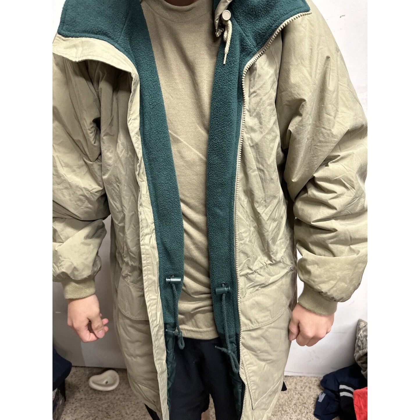 Men’s XL Tri-mountain Beige Jacket With Detachable Hoodie