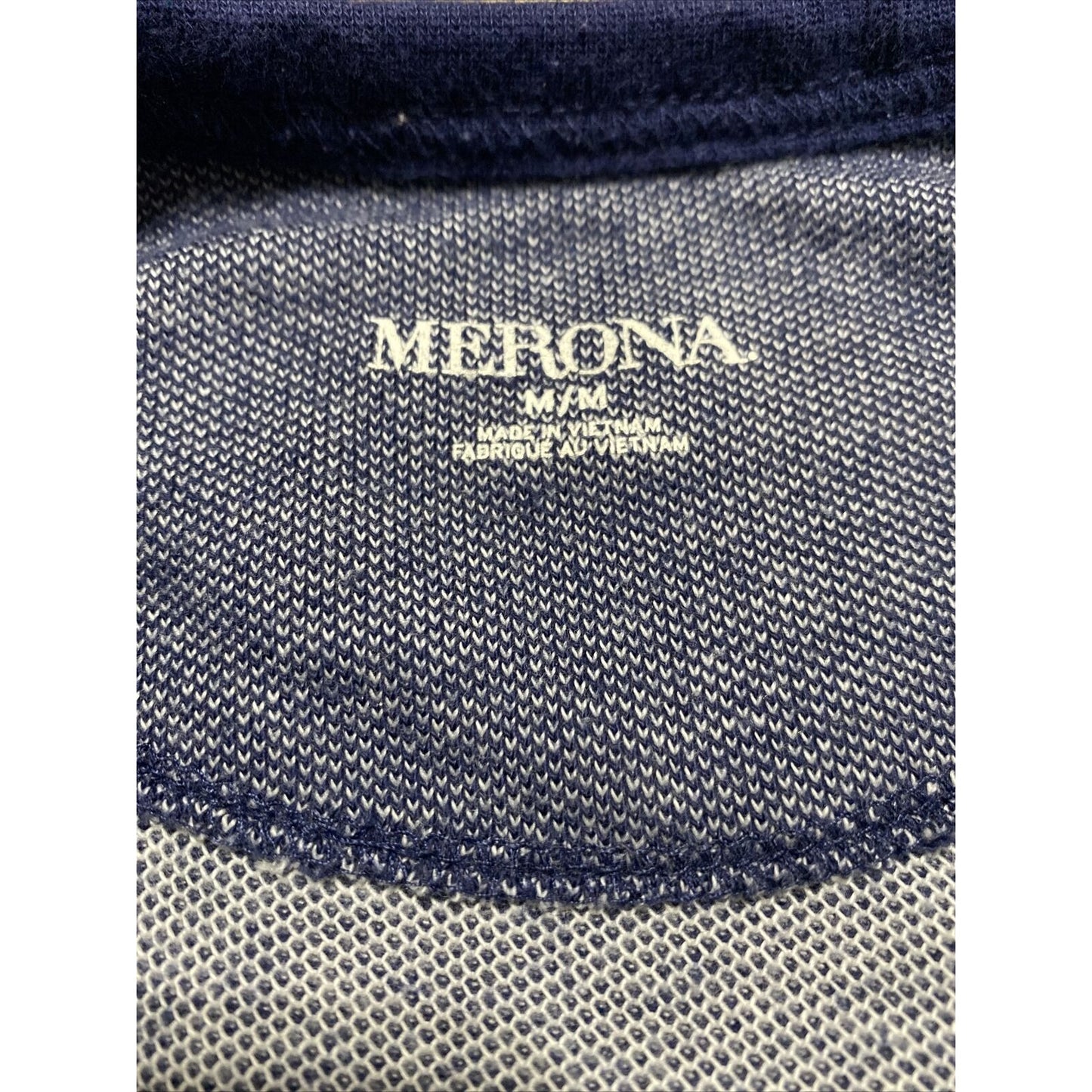 Merona Men's Medium Dark Blue Crew Neck Cotton Pullover Sweater