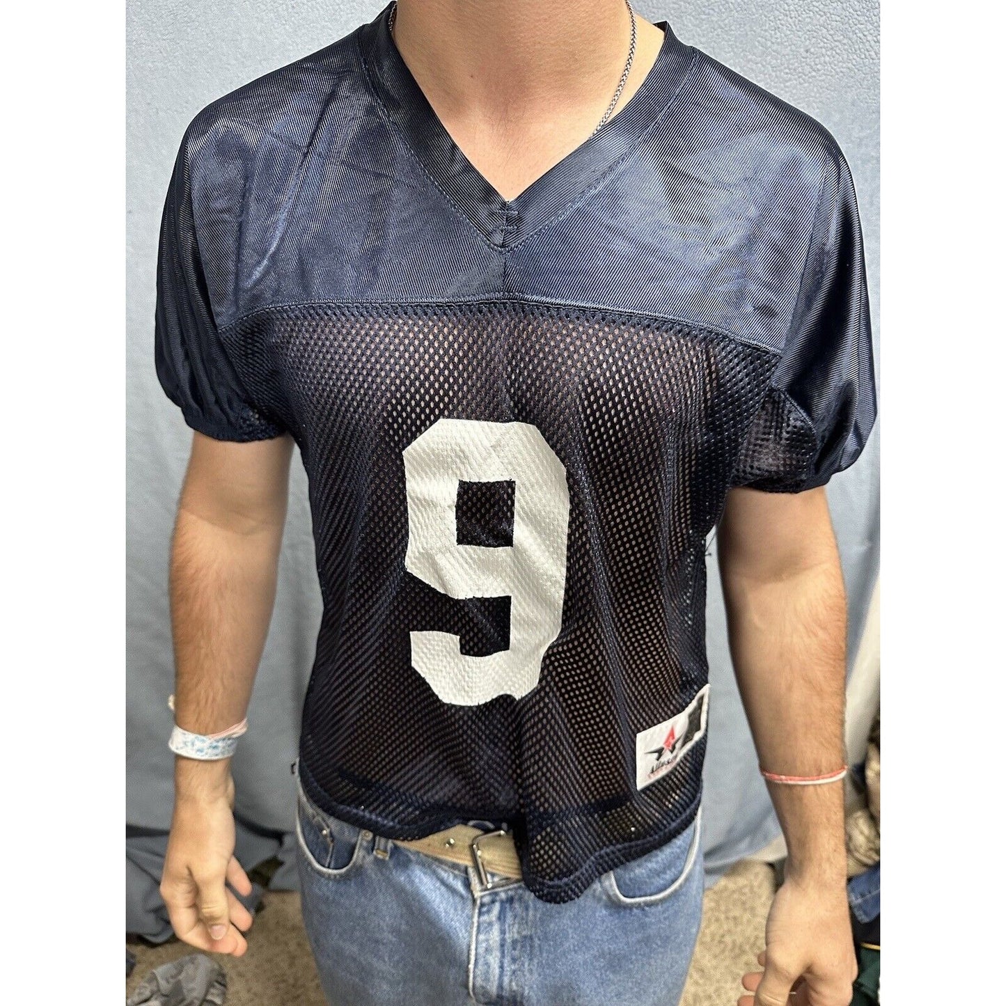 Youth Large/XL Alleson Athletics Navy Blue Football Jersey