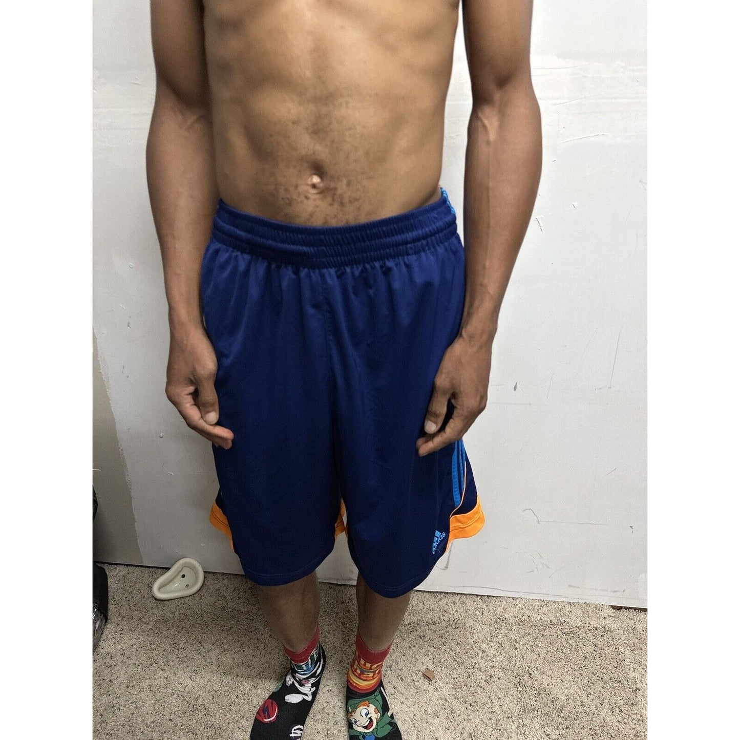 Men’s Medium Adidas Clima Lite Blue Athletic Shorts With Pockets