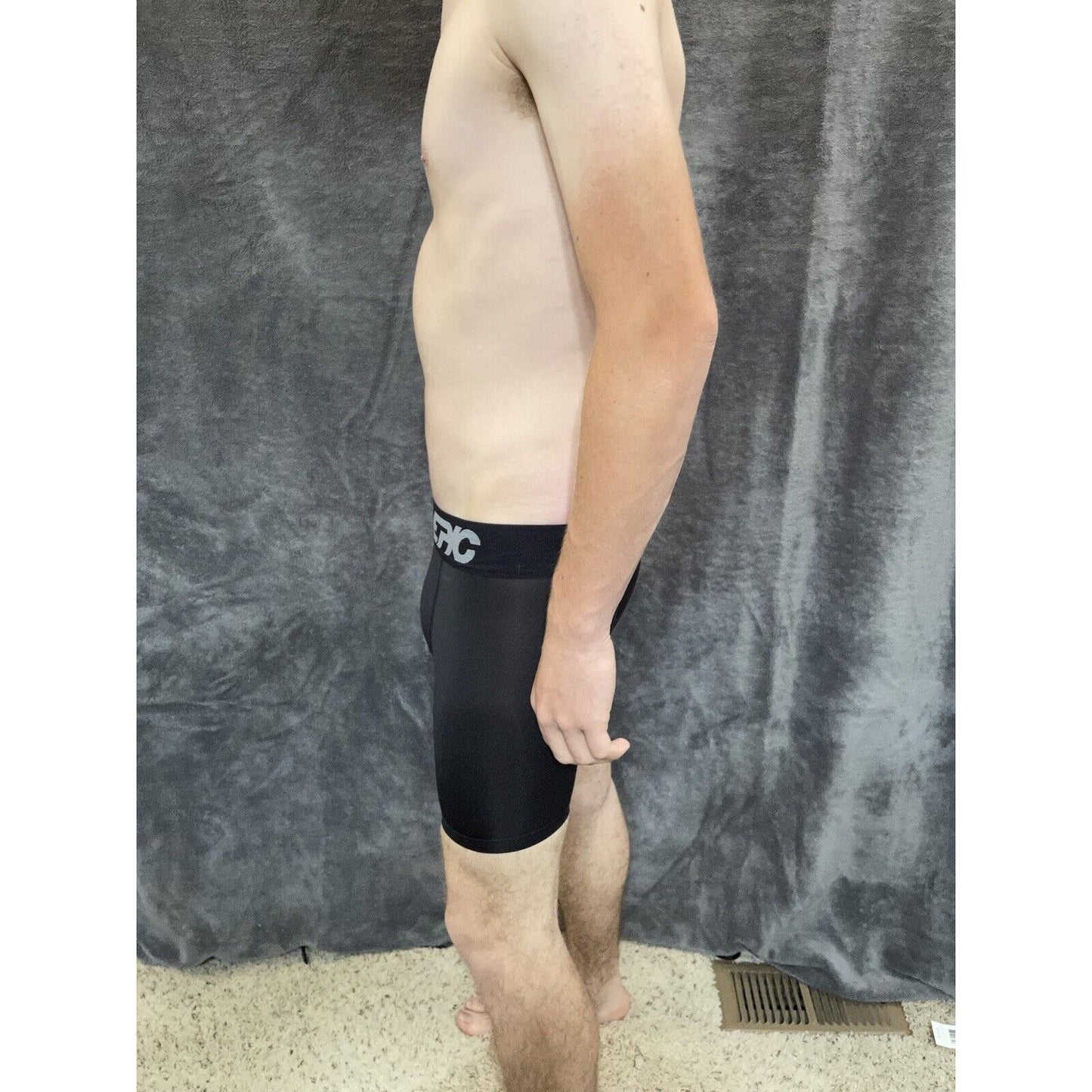 youth boys large black epic stretch 16% spandex compression shorts athletic