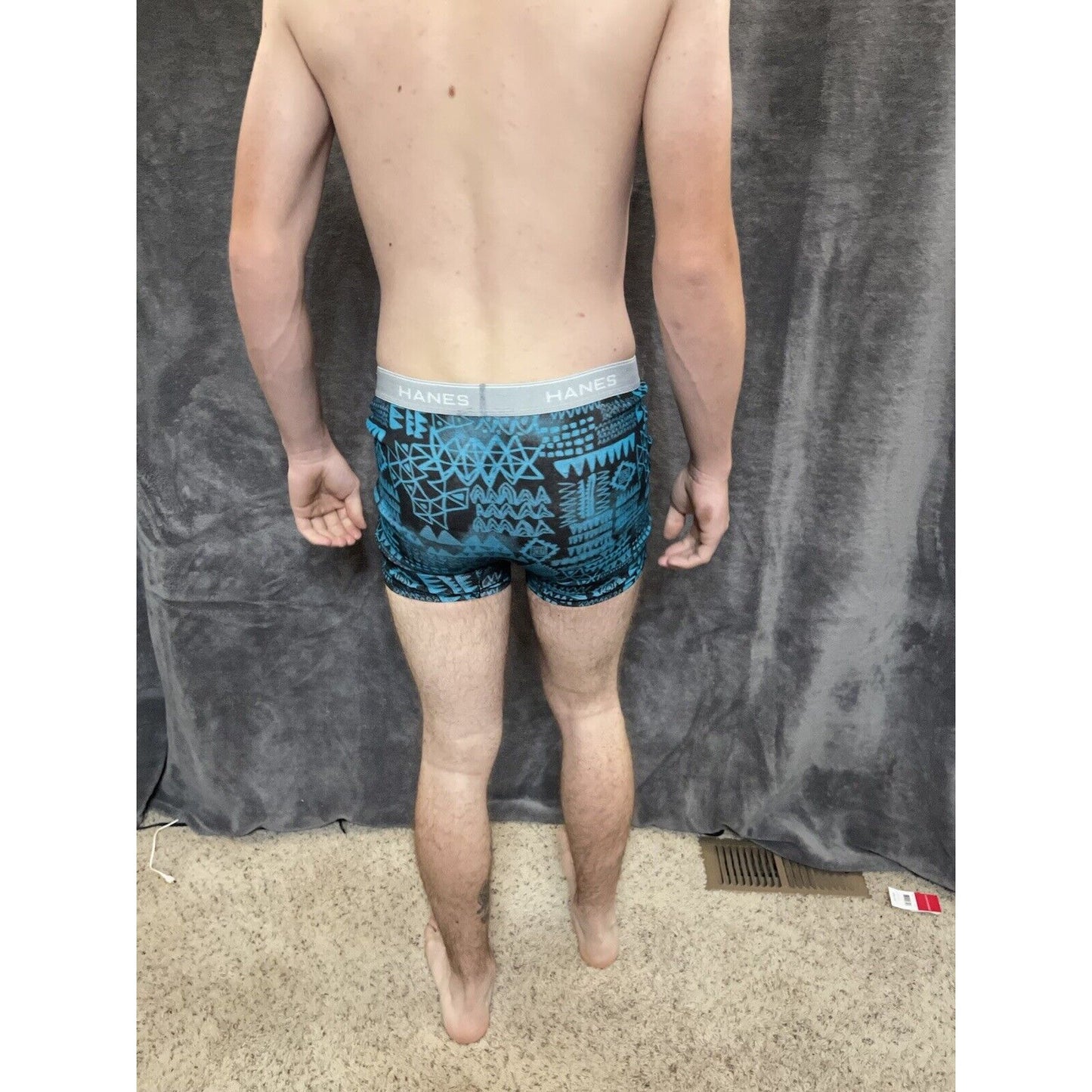boy's XL hanes Aqua And Black boxer brief