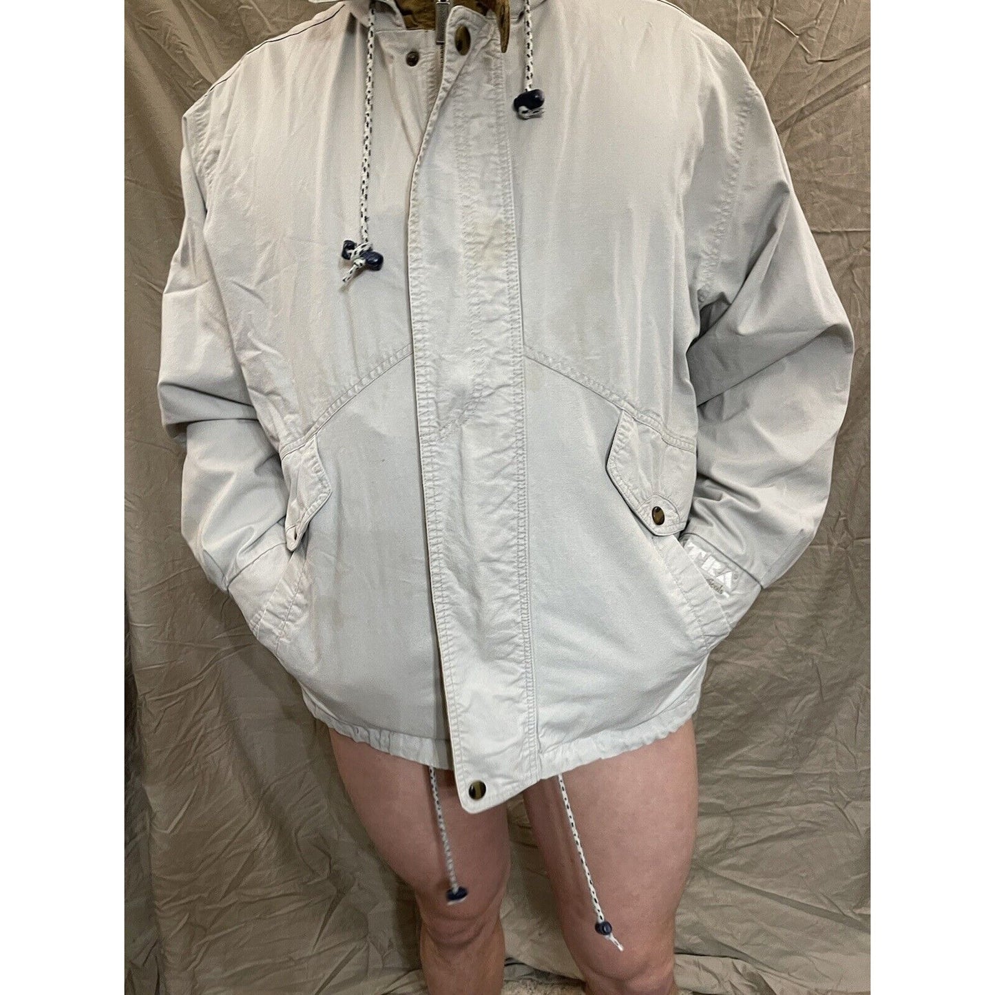 Men's Swingster Large light gray full zip jacket
