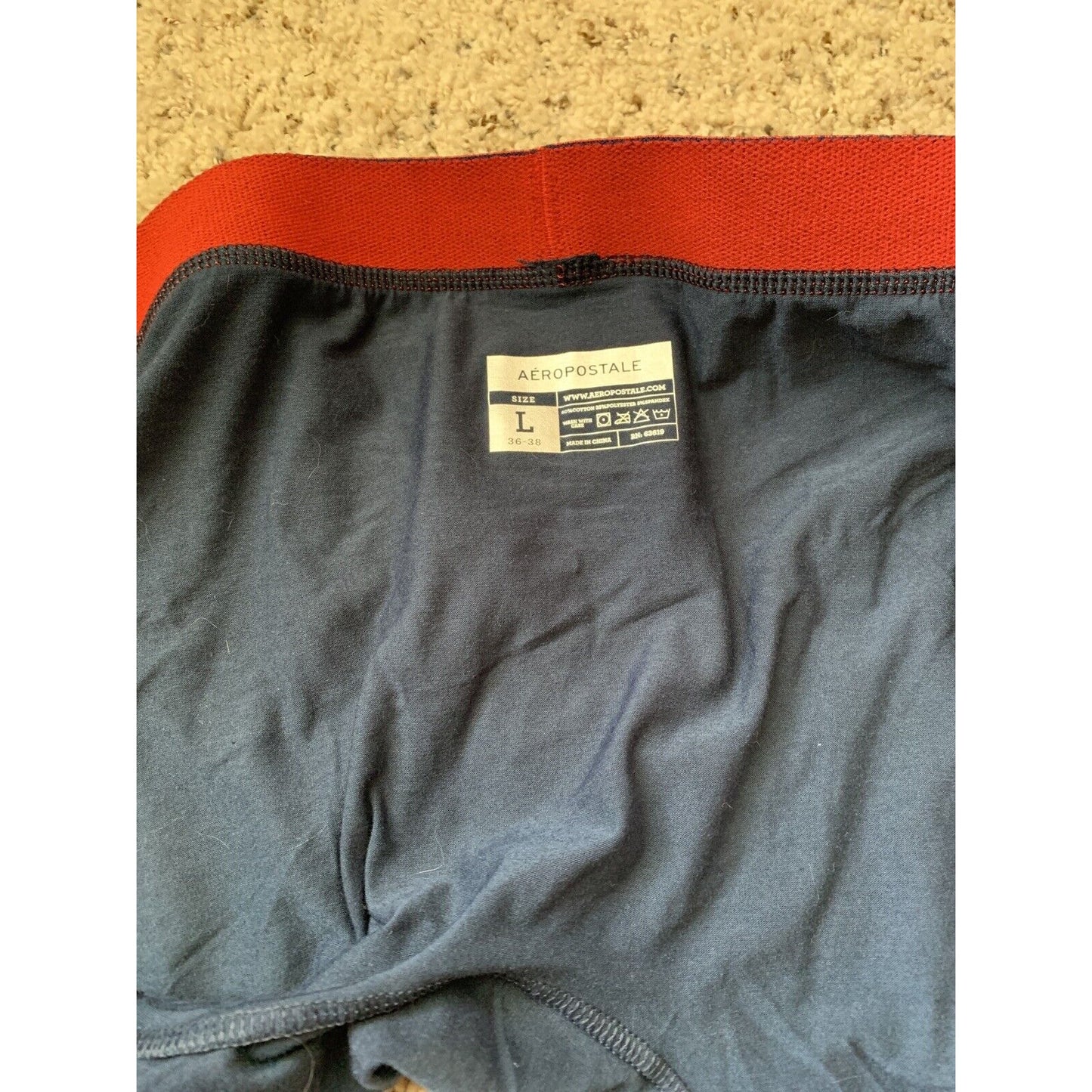 Aeropostale Stretch Boxer Briefs Dark Blue Men’s Large - 5% Spandex