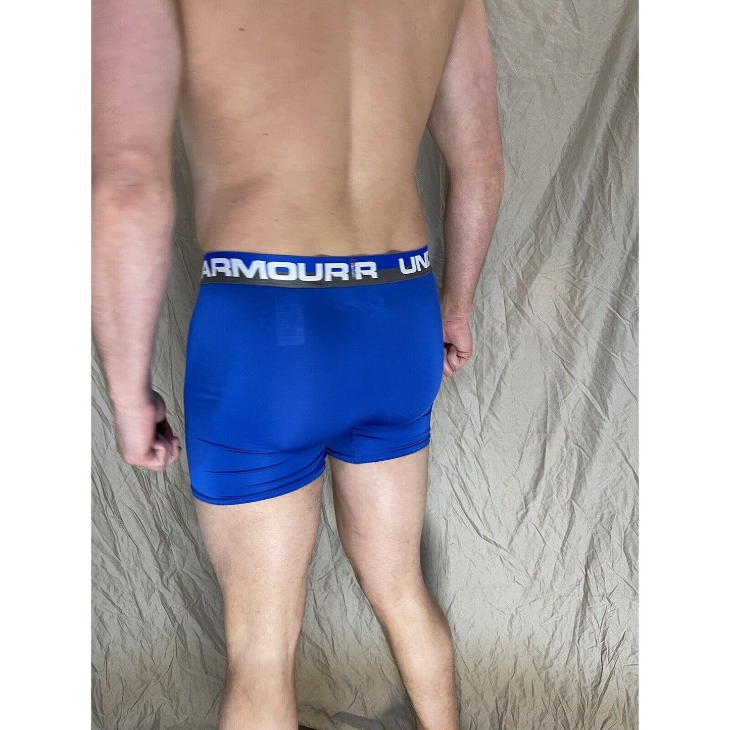 boys youth xl under armour boxerjock Blue with Gray and Blue band