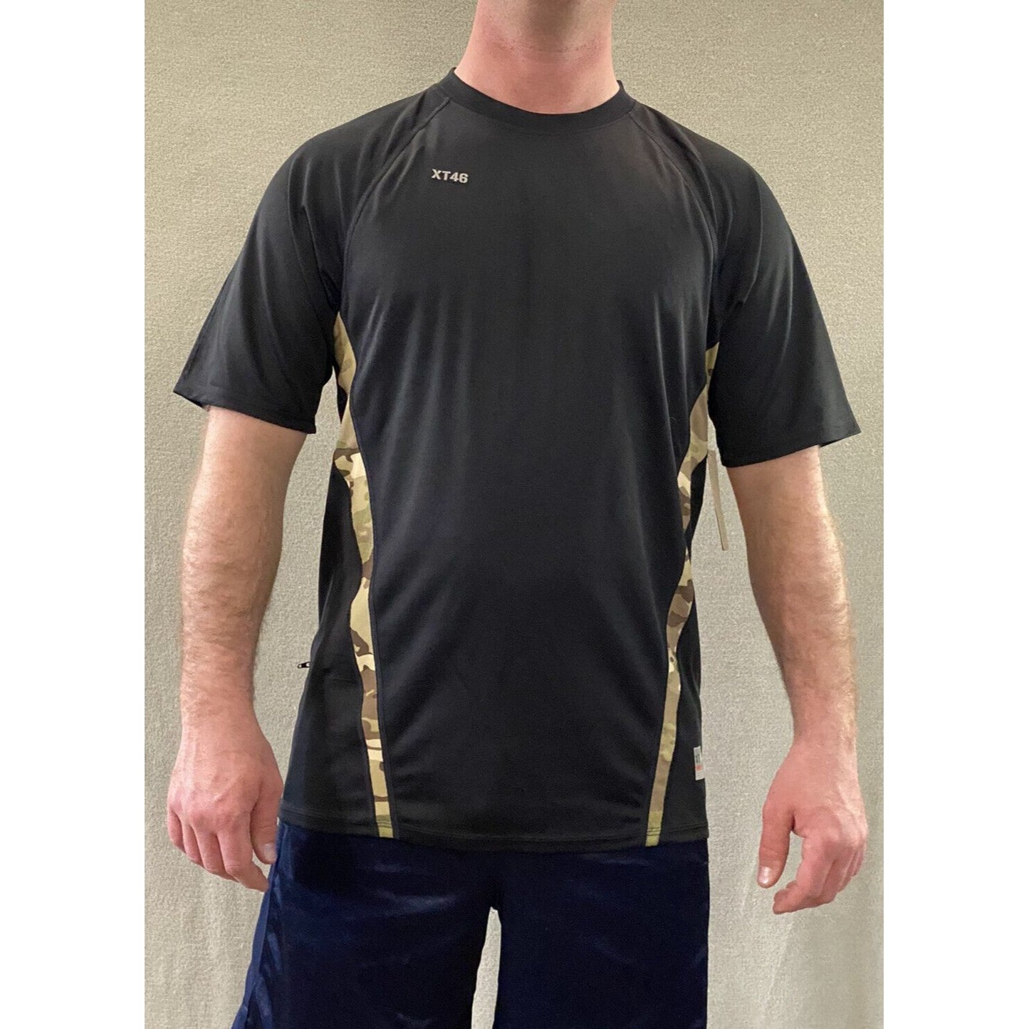 Soffe Extreme Training XT46 Men’s Medium Black & Camo Military Polyester T-shirt