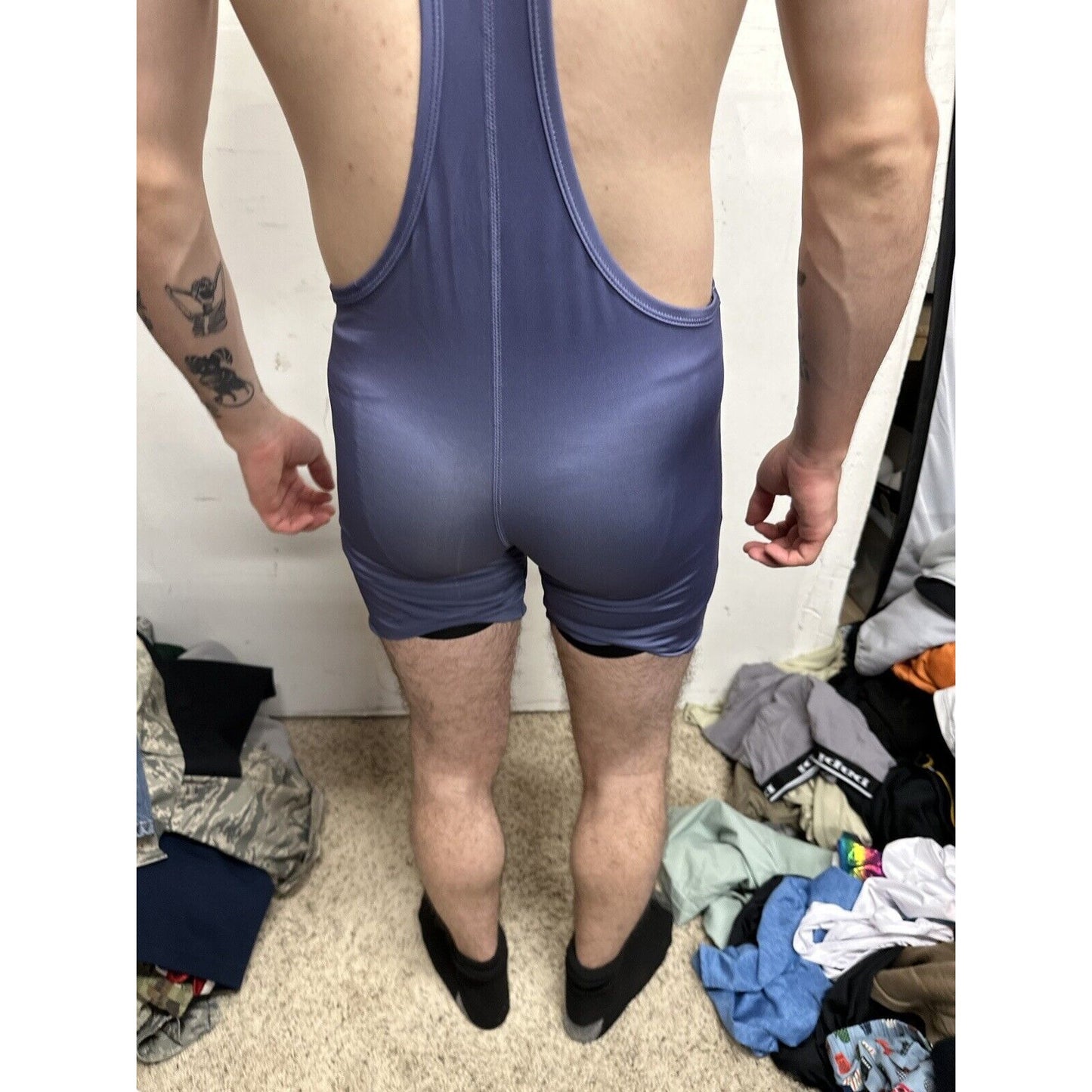 Men’s Gray Tauwell Wrestling Singlet Medium