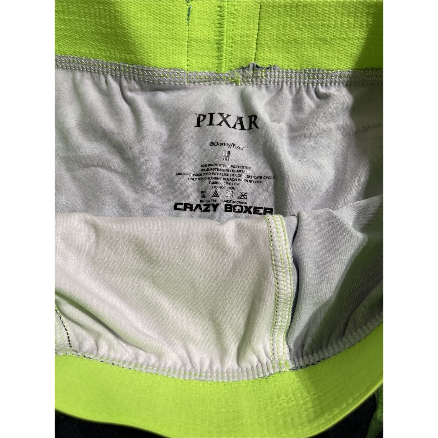 Men’s Crazy Boxer Brief Toy Story Dinosaur Disney Pixar Size Medium Green