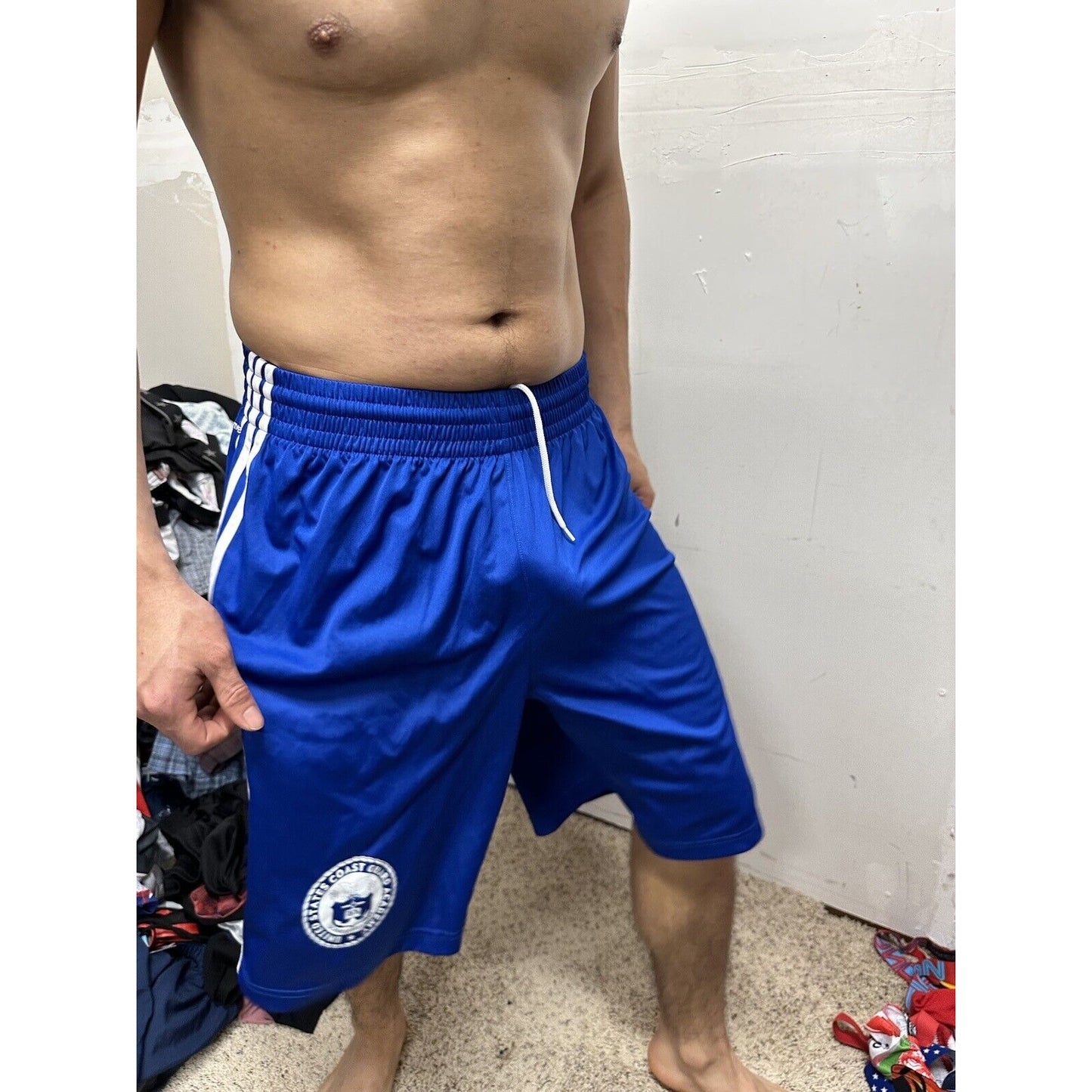 Men’s Blue Adidas Medium United States Coast Guard Academy Athletic Shorts