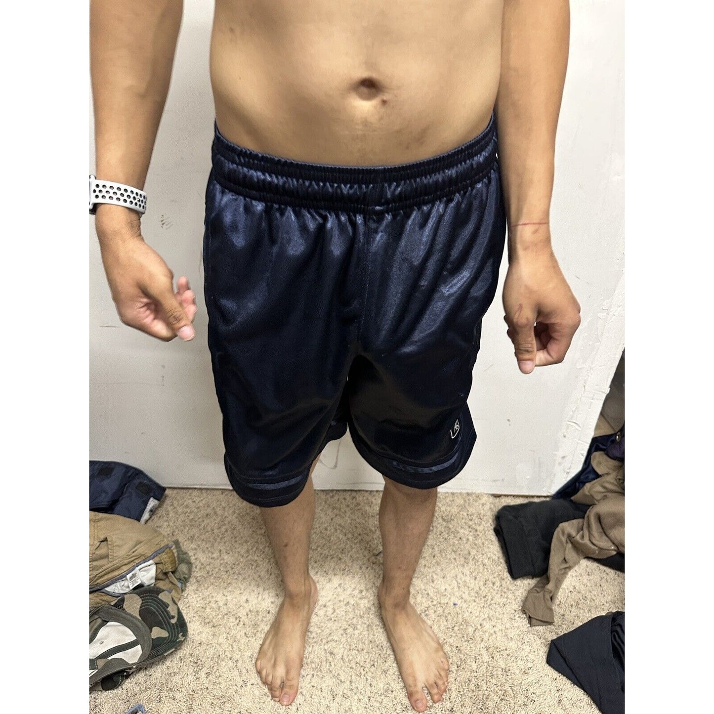 Men’s Dark Blue Small AND1 Athletic Shorts With Pockets