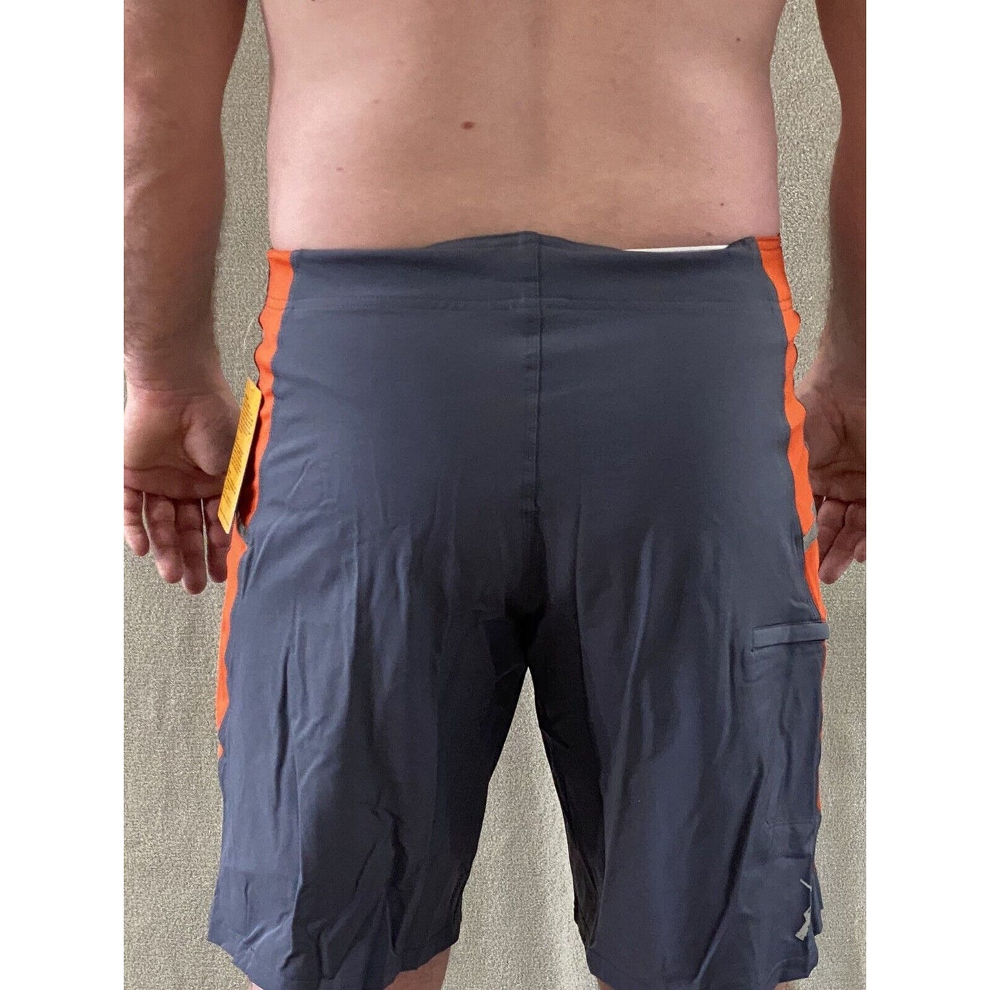 Soffe Extreme Training XT46 Men’s 34 M Gray & Orange Utility Board Shorts NWT