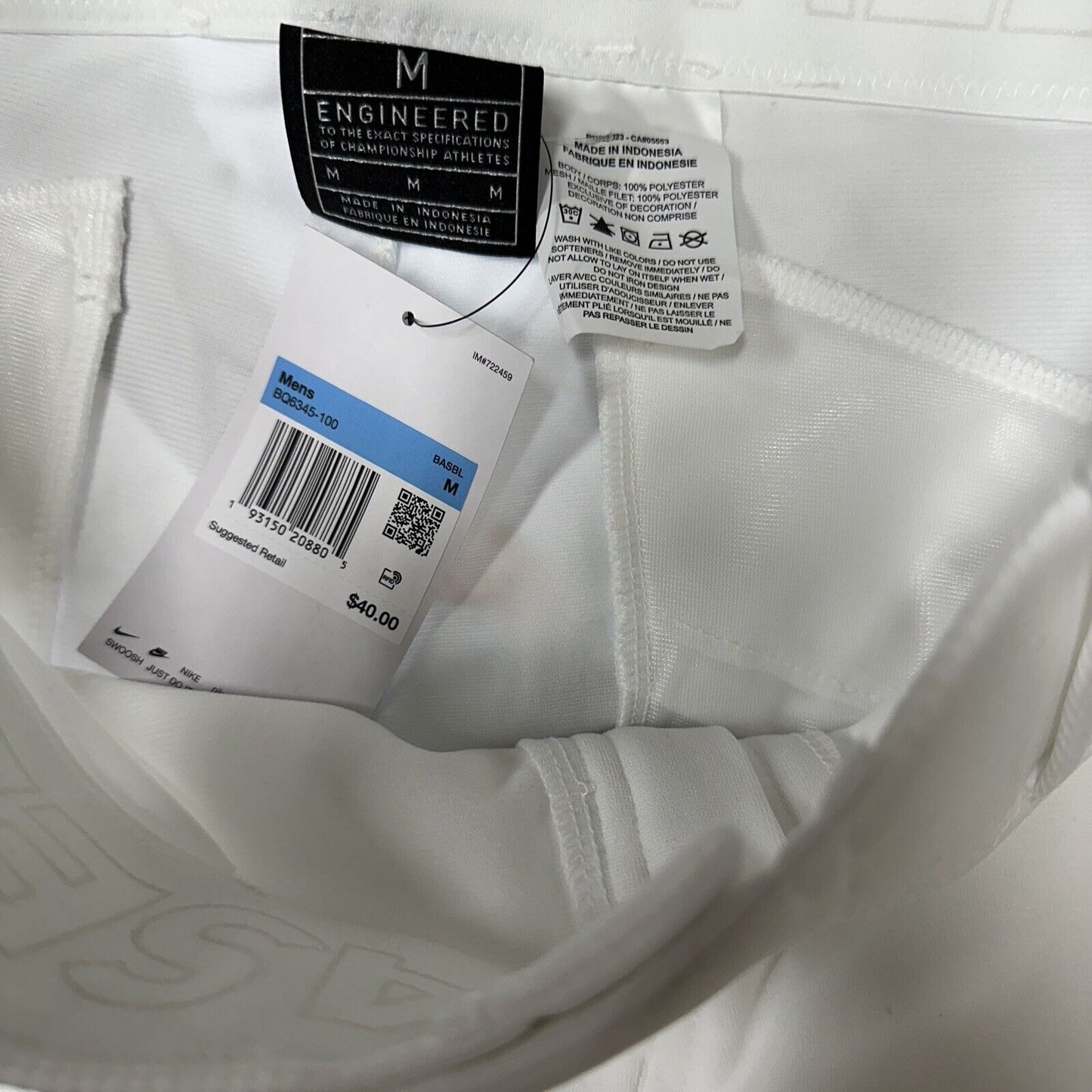 Men’s team Nike White baseball Pants Medium