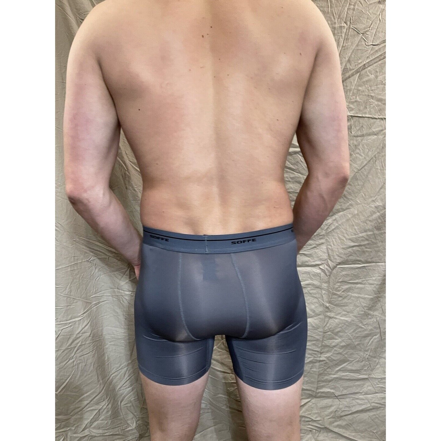 Men's Soffe base layer gunmetal compression shorts XL New And Never Worn