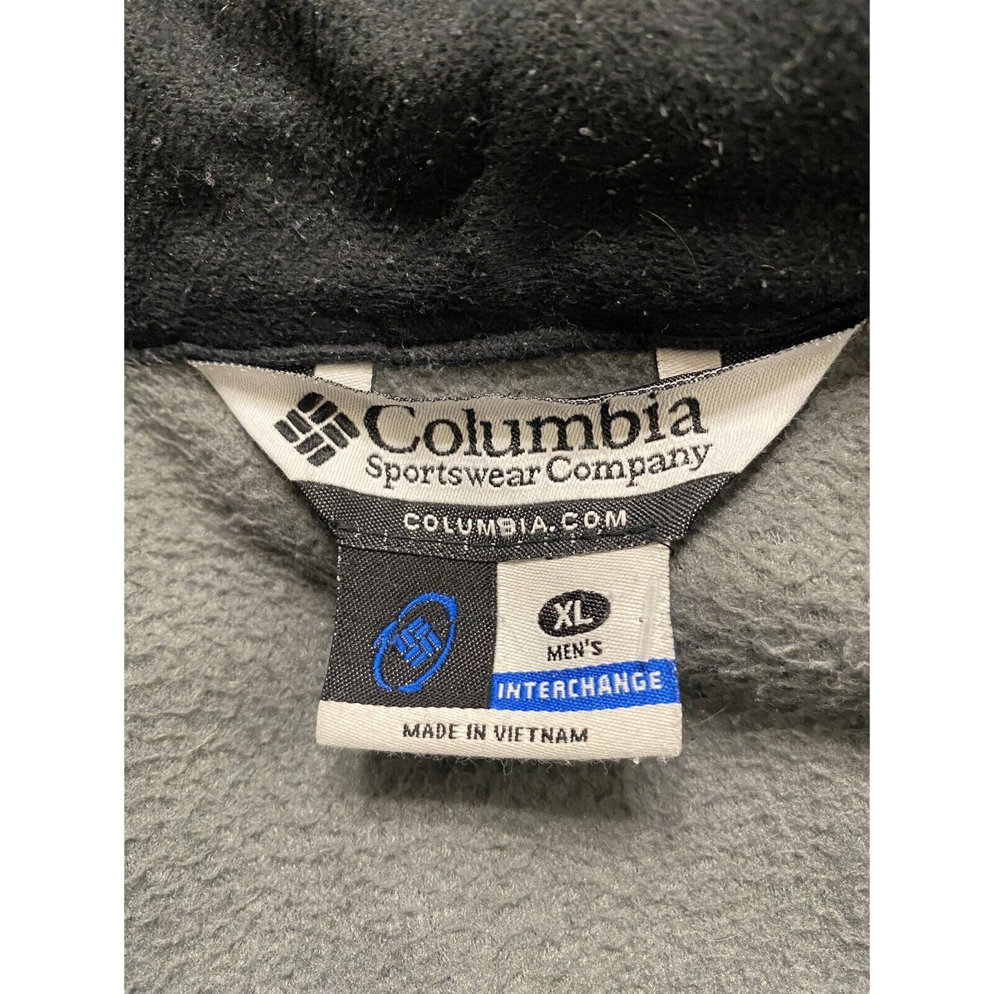 Vintage Columbia Bugaboo Mens XL Blue, Black & White Ski Full-zip Jacket