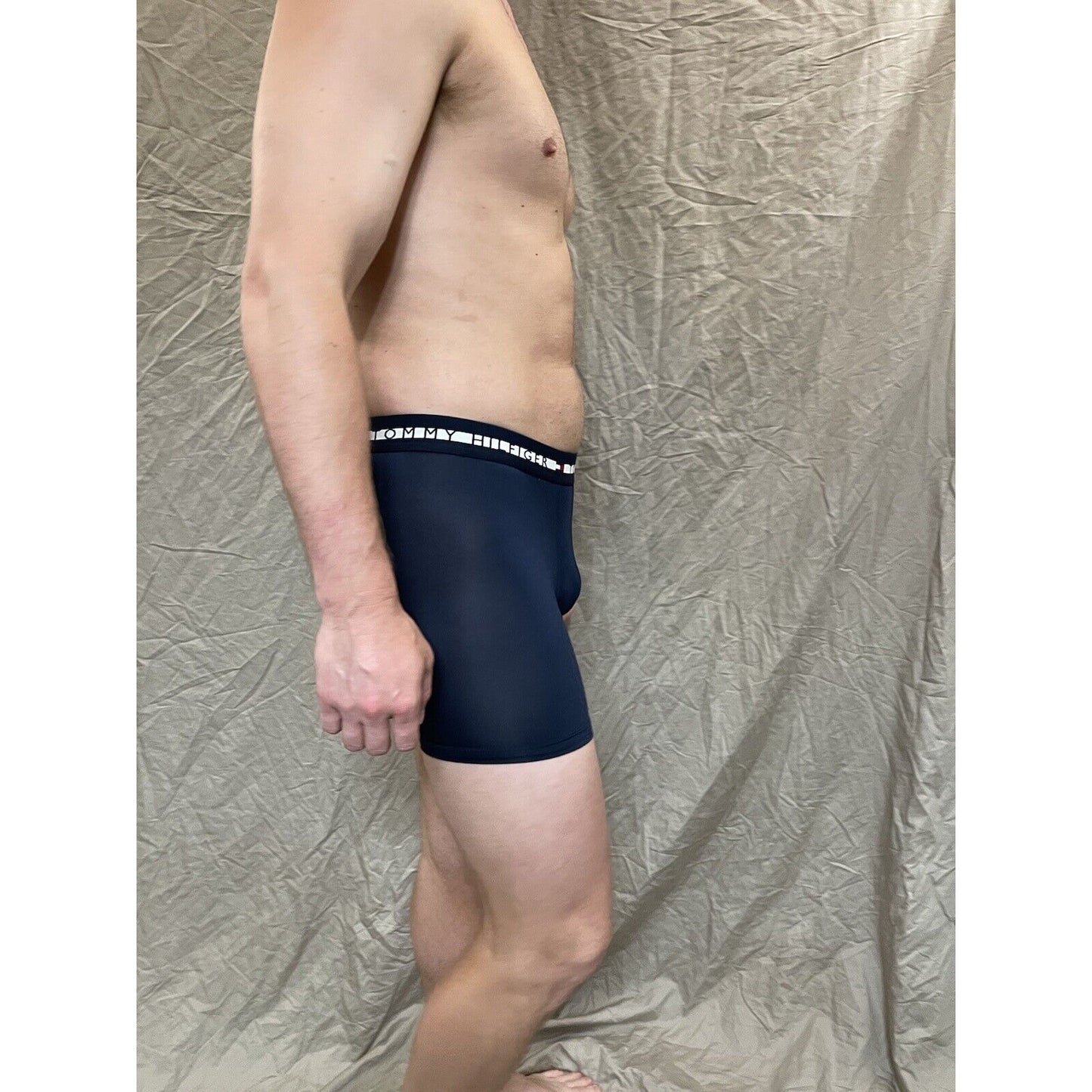 men's tommy hilfiger small dark blue compression boxer briefs
