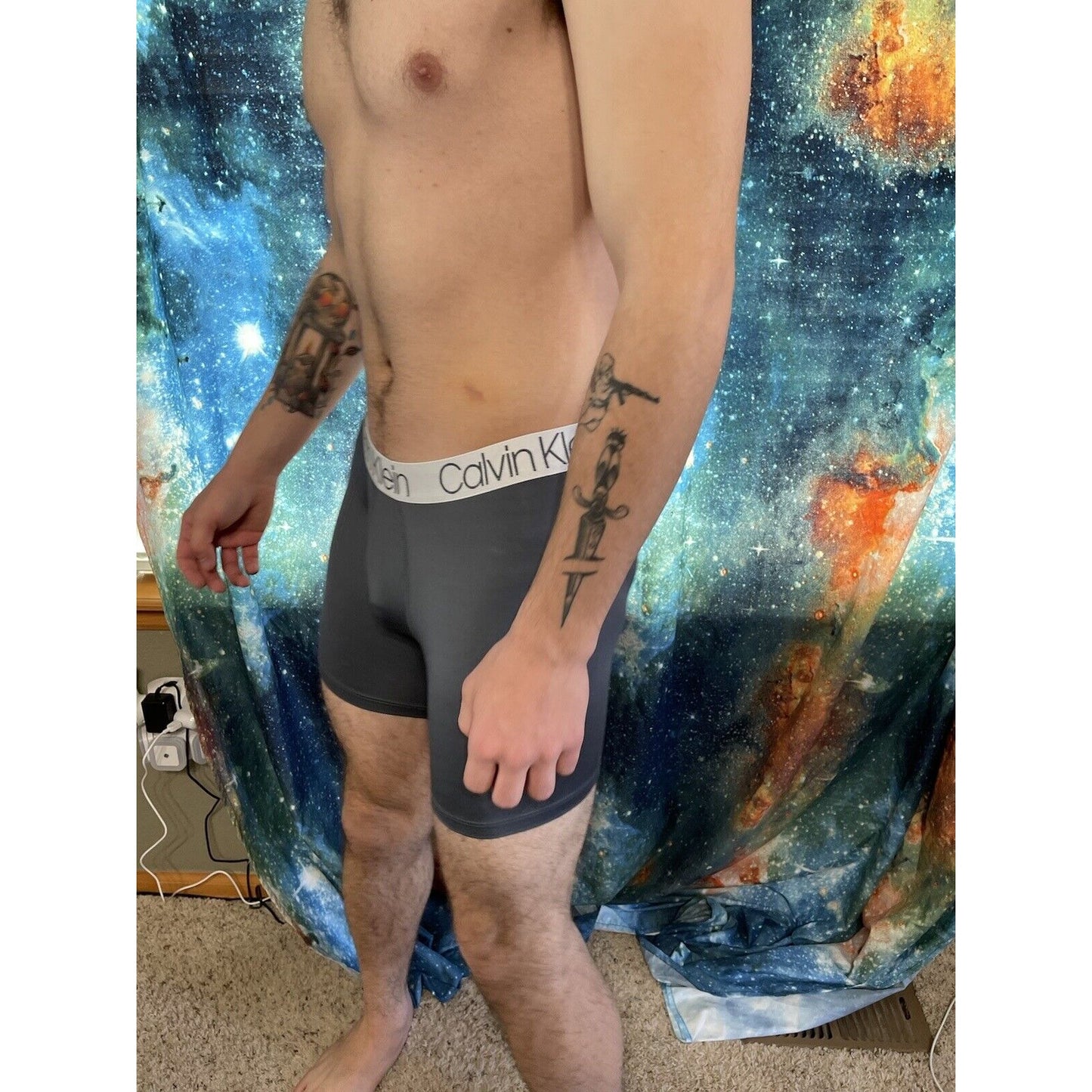 men's calvin klein gray compression shorts medium New And Unworn