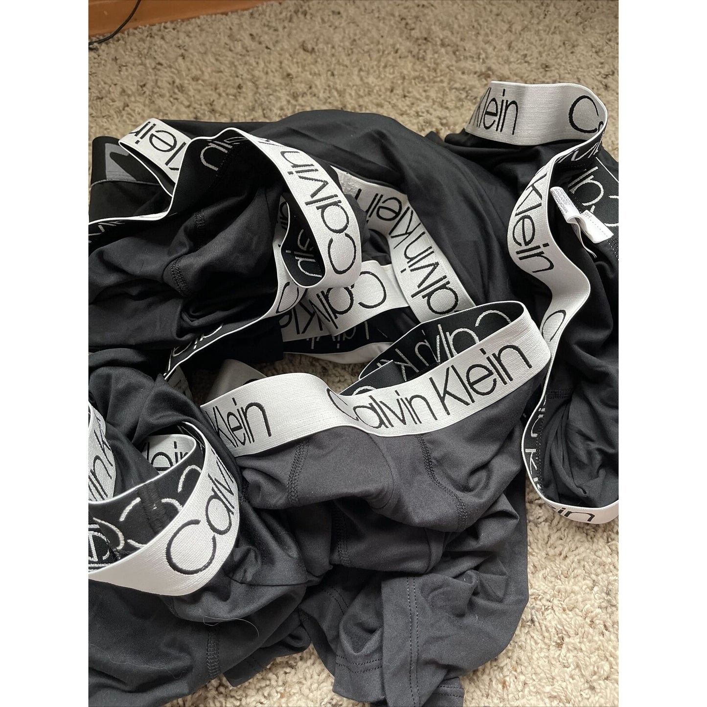 men's calvin klein black compression shorts Large