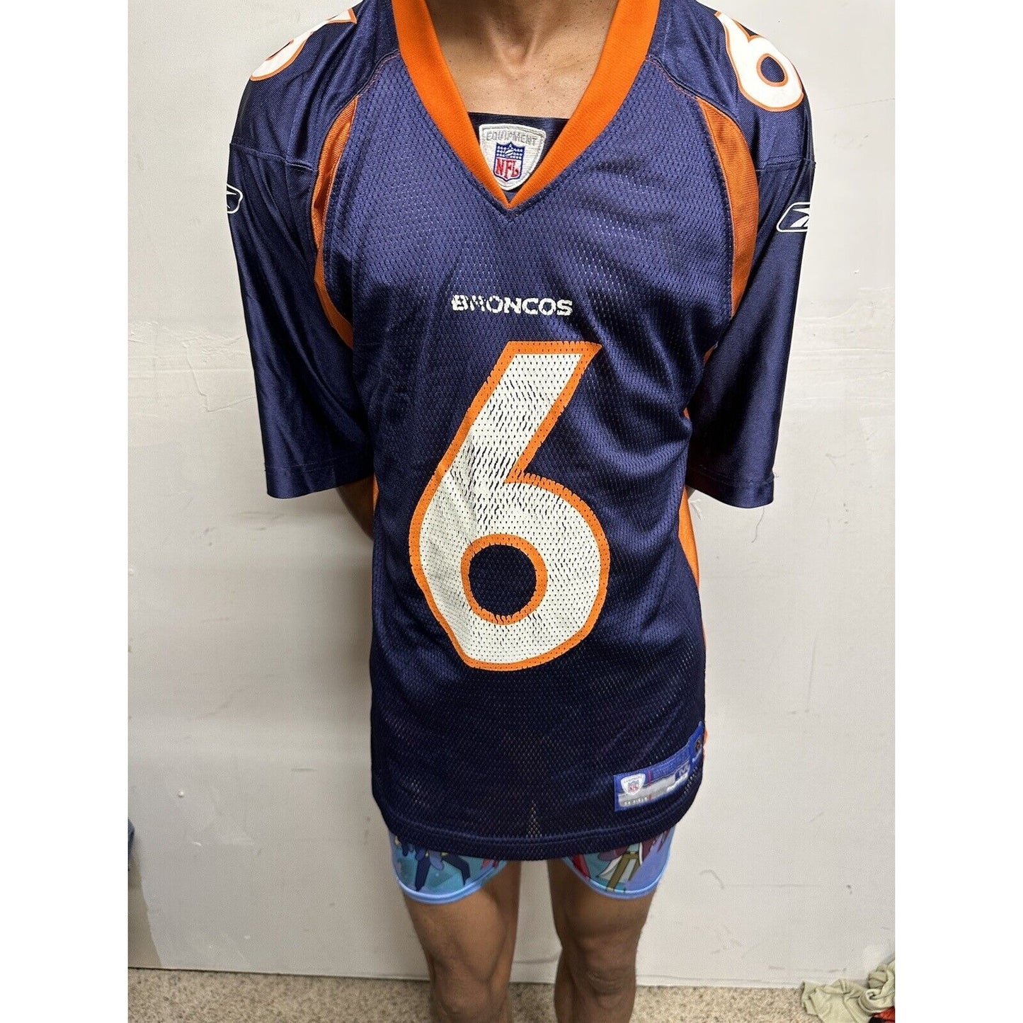 Men’s Reebok NFL Equipment Denver Broncos On Field Medium Football Jersey Cutler