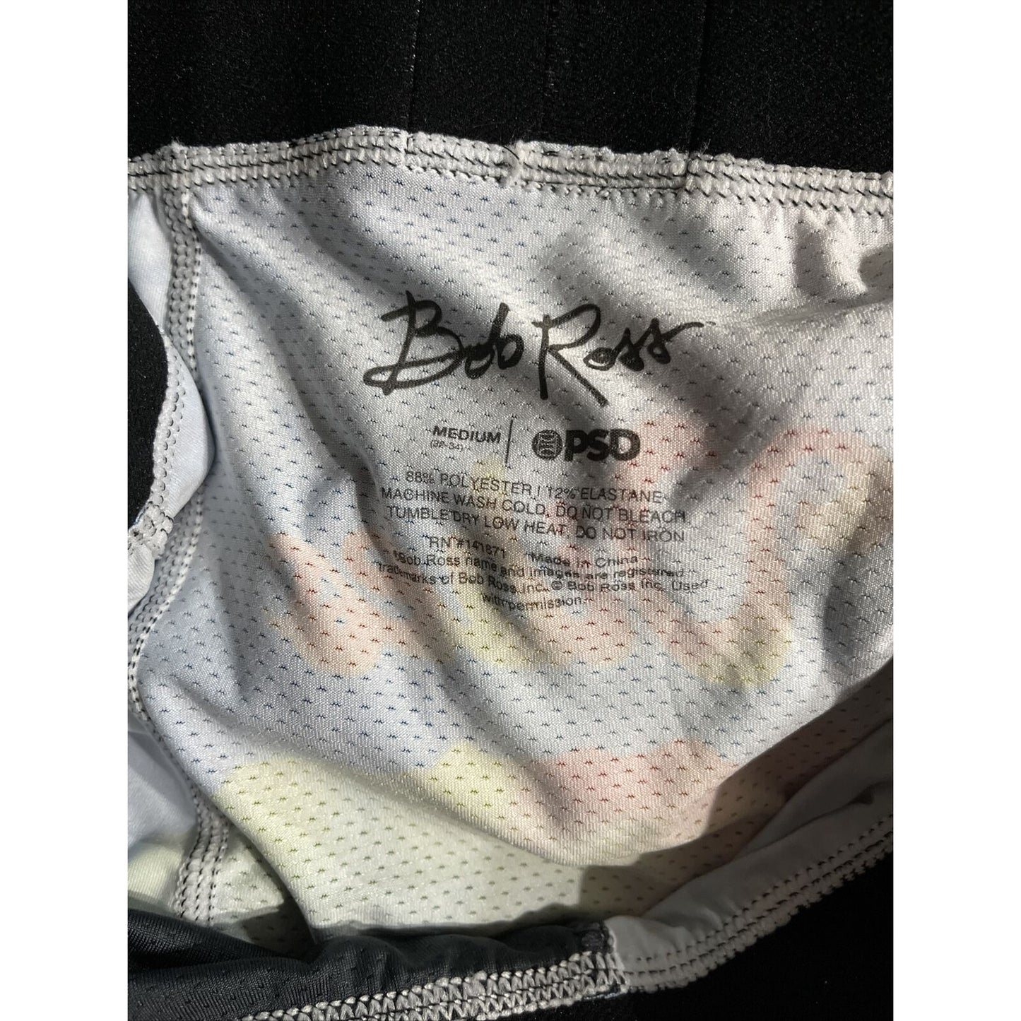 Men’s PSD Medium Good Vibes Only Boxer Briefs Multicolor Bob Ross