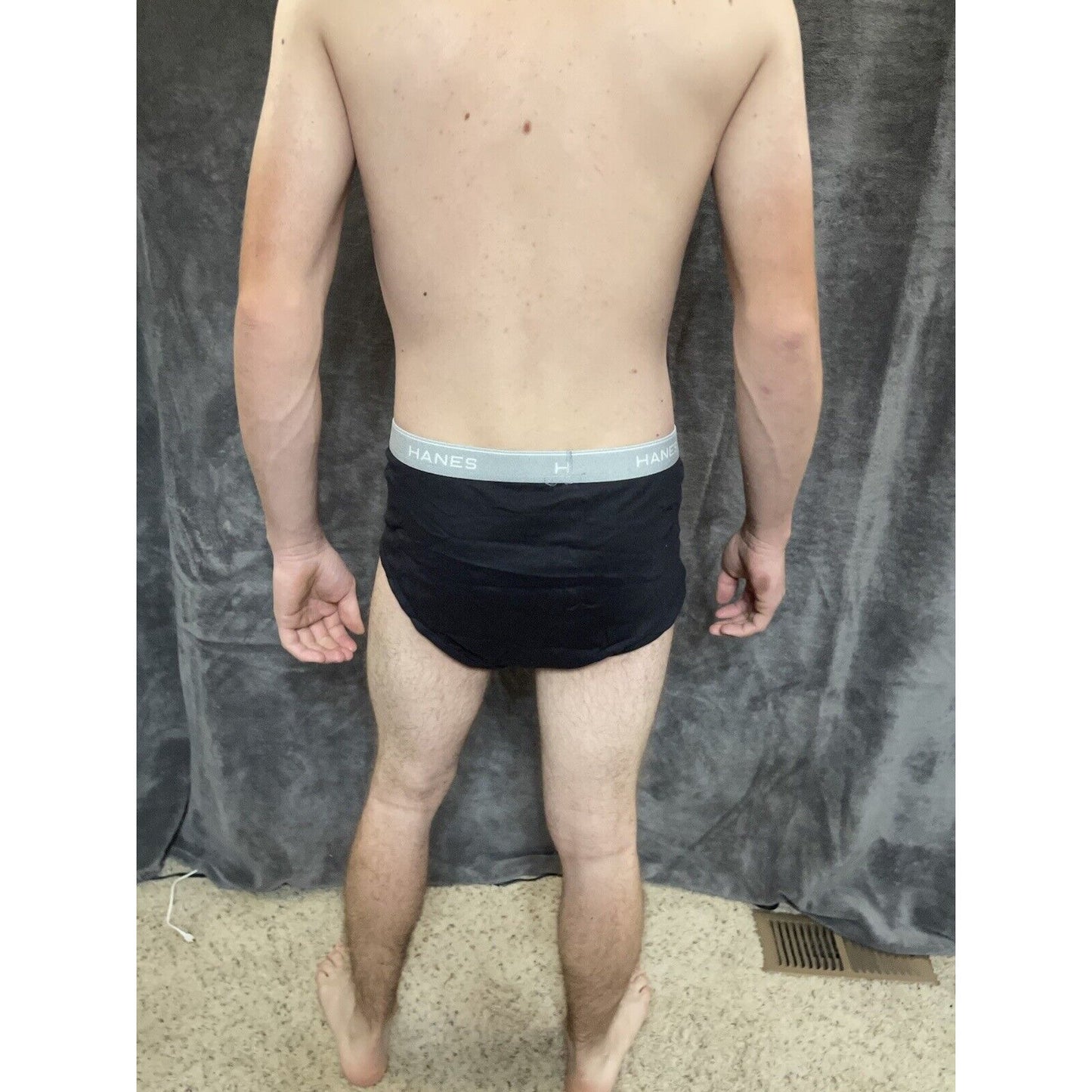 men's black hanes comfort flex large brief