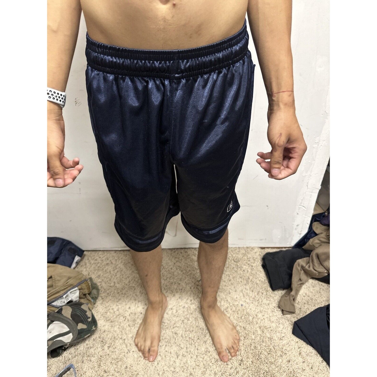 Men’s Dark Blue Small AND1 Athletic Shorts With Pockets