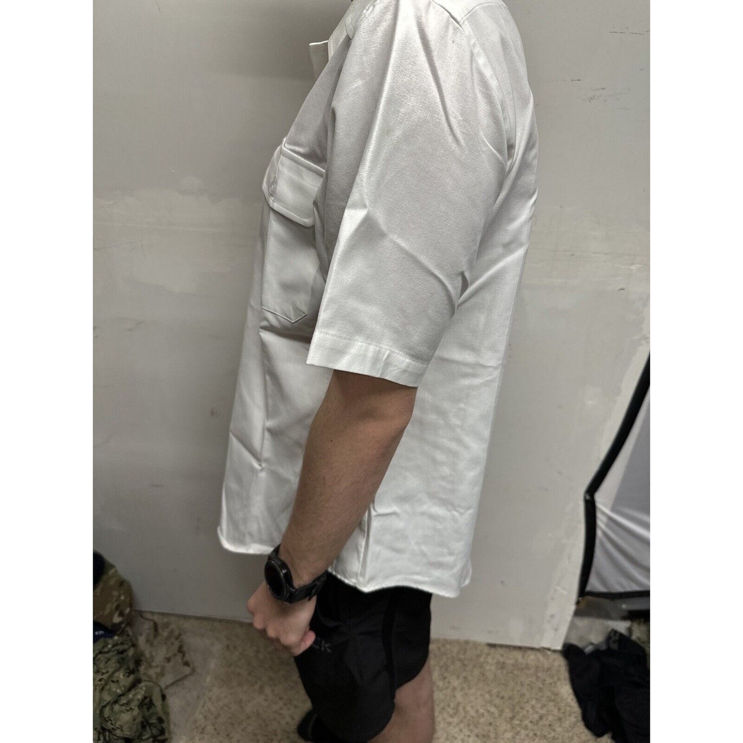 Army Men’s 16c Short Sleeve Button Up White Uniform Shirt