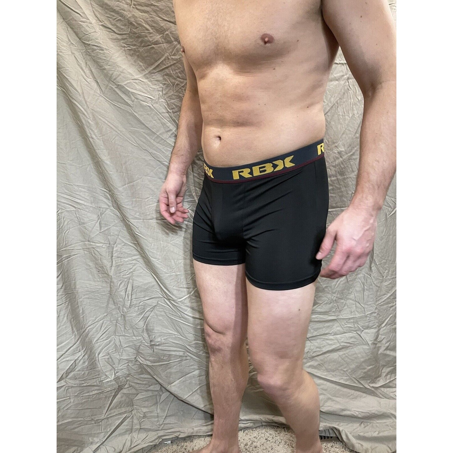 men's RBX Active black compression shorts medium