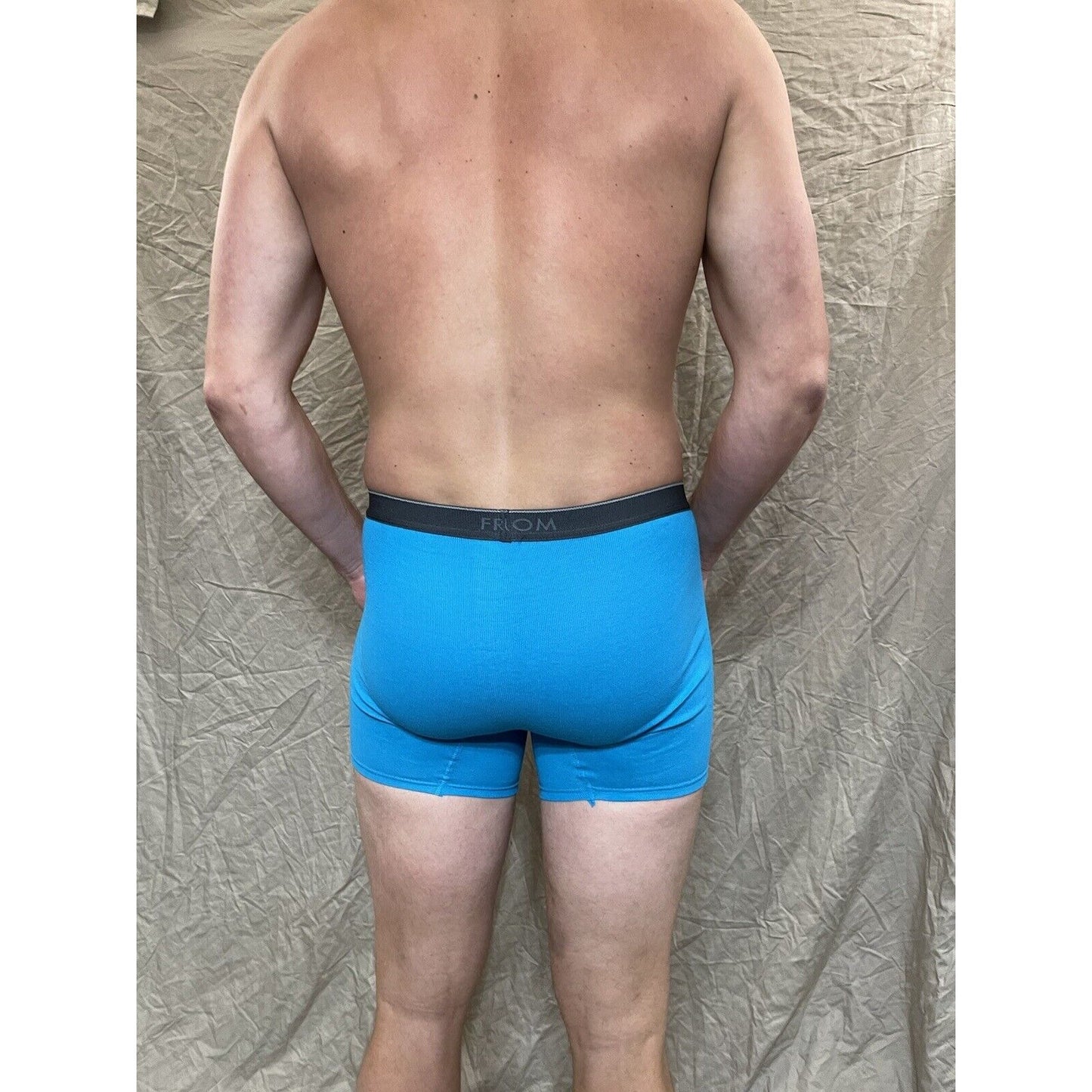 men's Aqua Blue fruit of the loom cotton boxer brief Small
