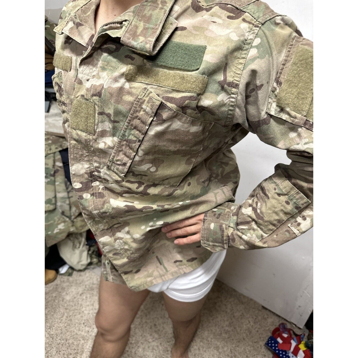 Men’s Medium Regular Ocp Flame Resistant Army Combat Uniform Top Blouse USAF