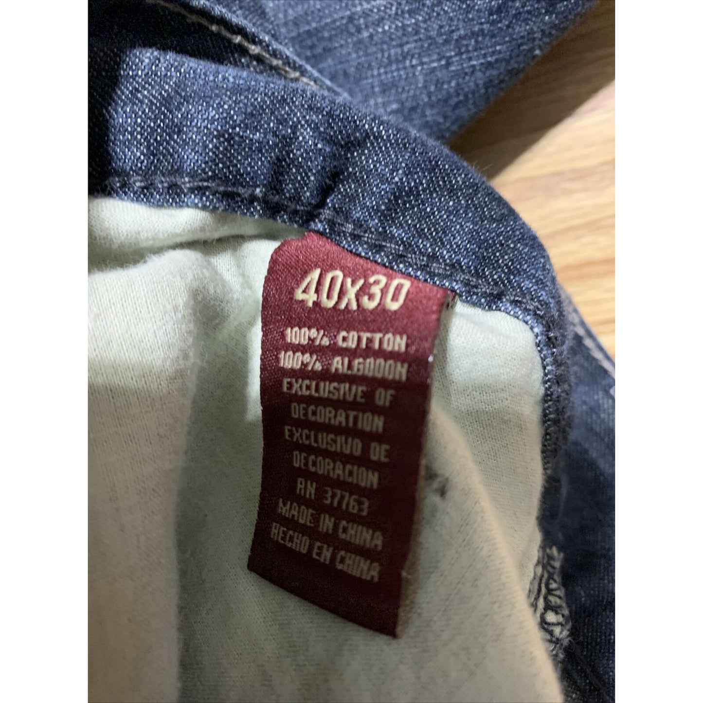 PERRY ELLIS Premium Denim Mens Blue Jeans Size 40x30