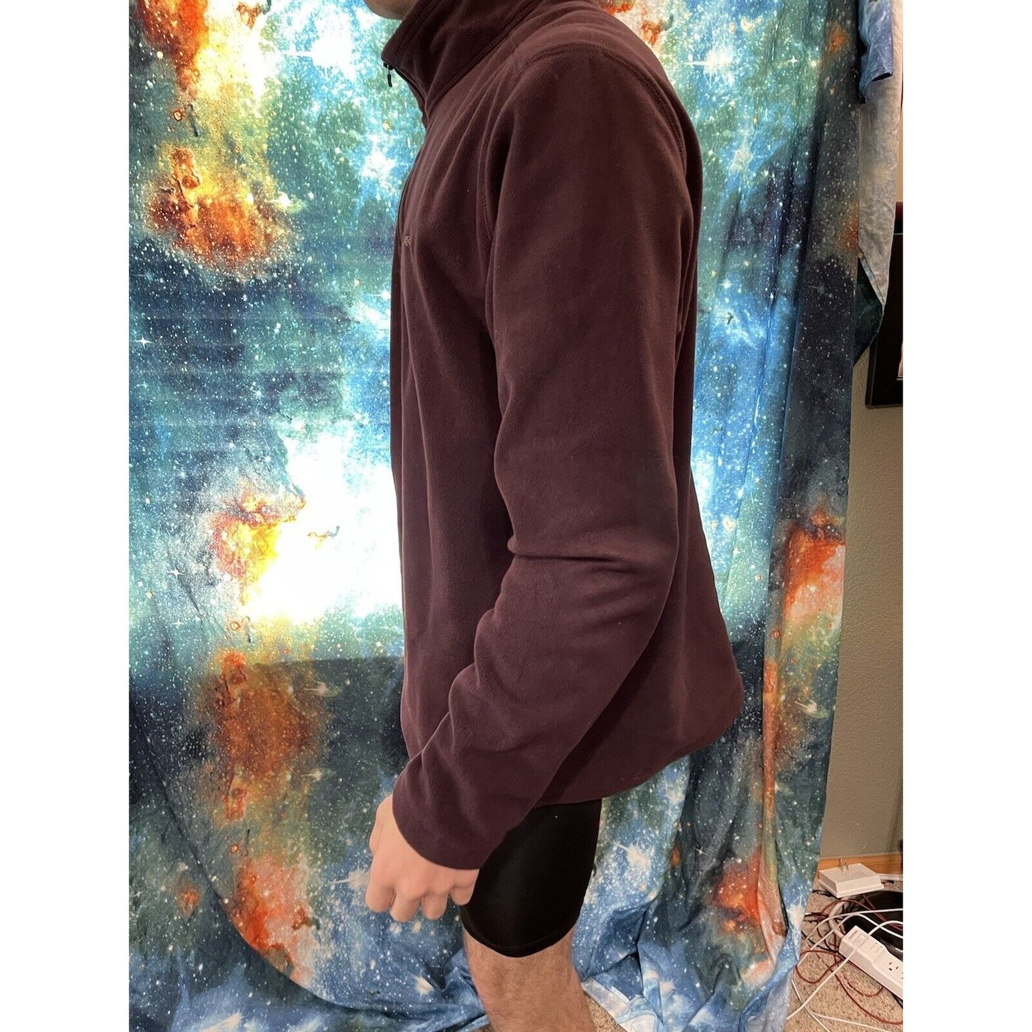 Men's Large Eddie Bauer Maroon Pullover Jacket