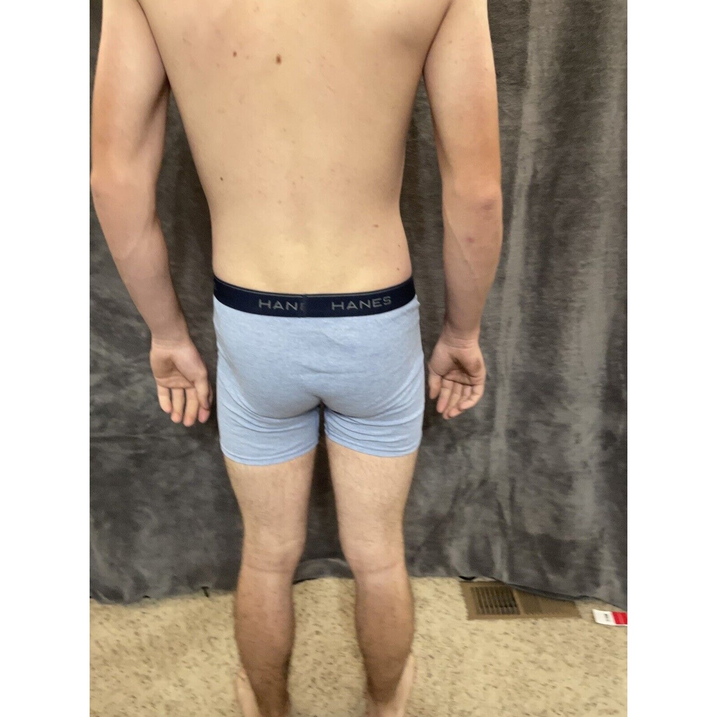 boy's Hanes youth XL Light Blue With Orange boxer brief