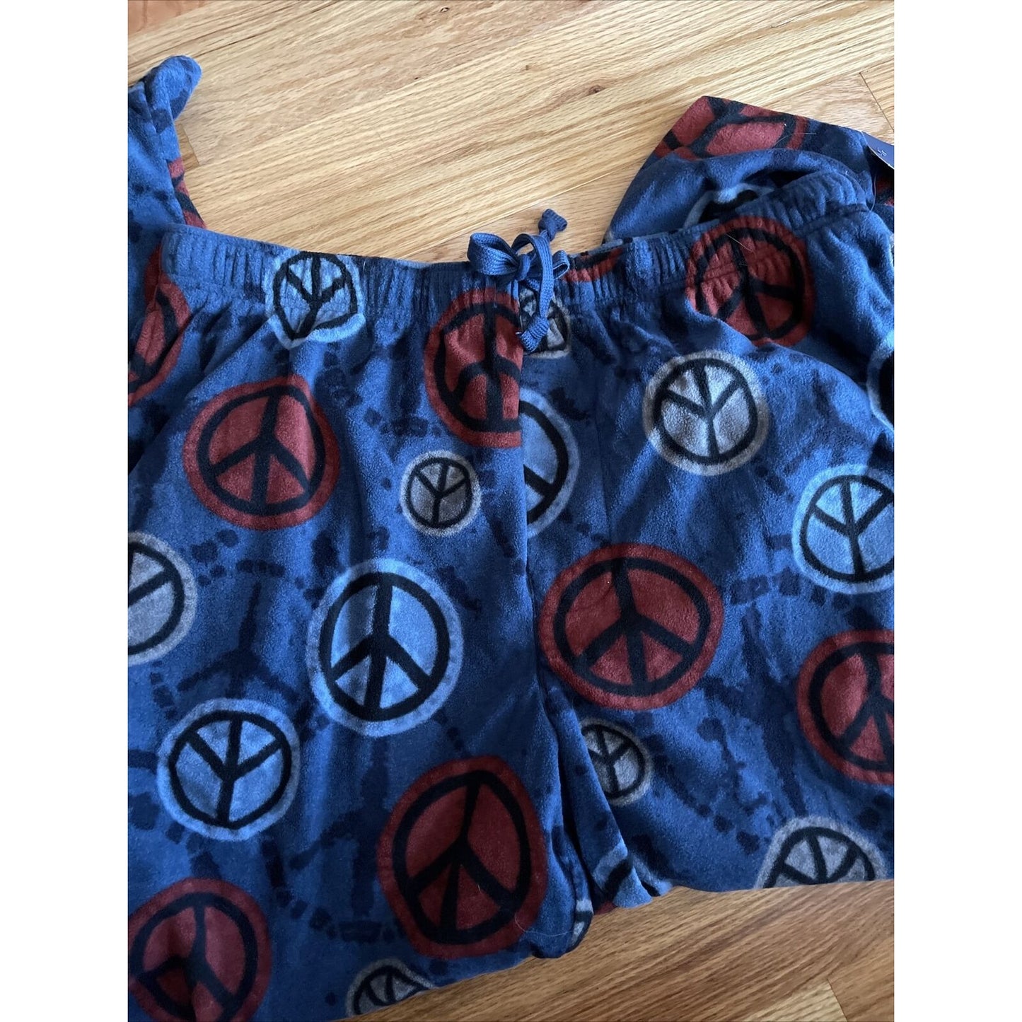 Croft and Borrow Men's Peace Symbol flannel lounge pants pajamas XL
