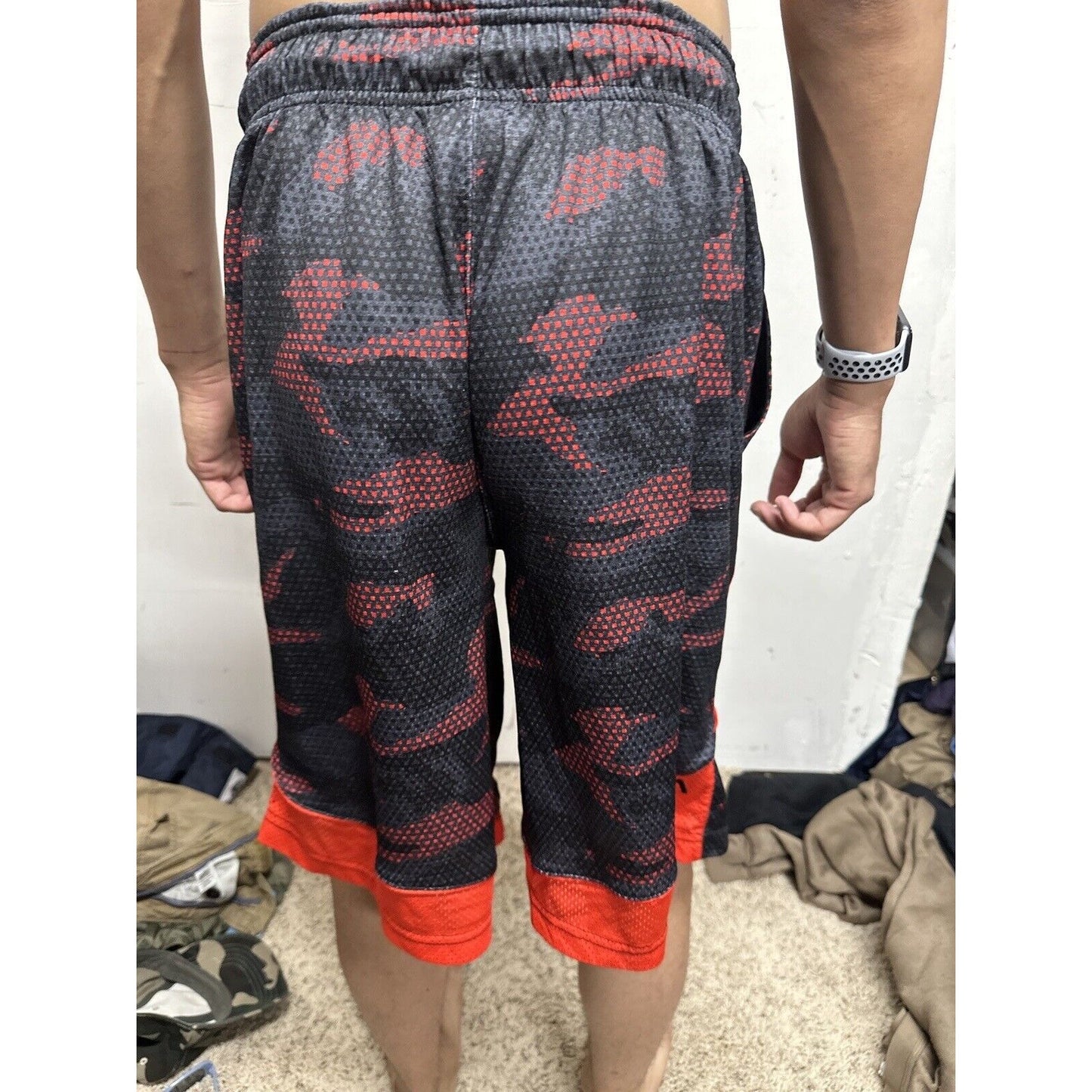 Men’s Black And Red AND1 Athletic Shorts With Pockets
