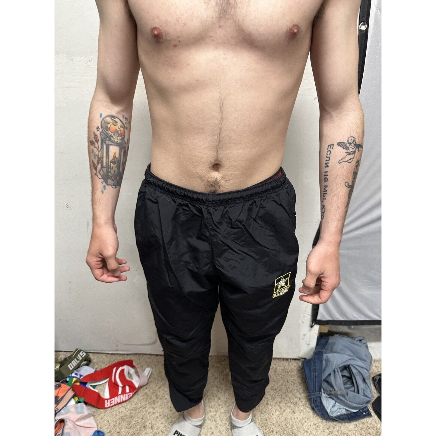 Us Army Pants Pt Small Extra Short Workout Exercise Black