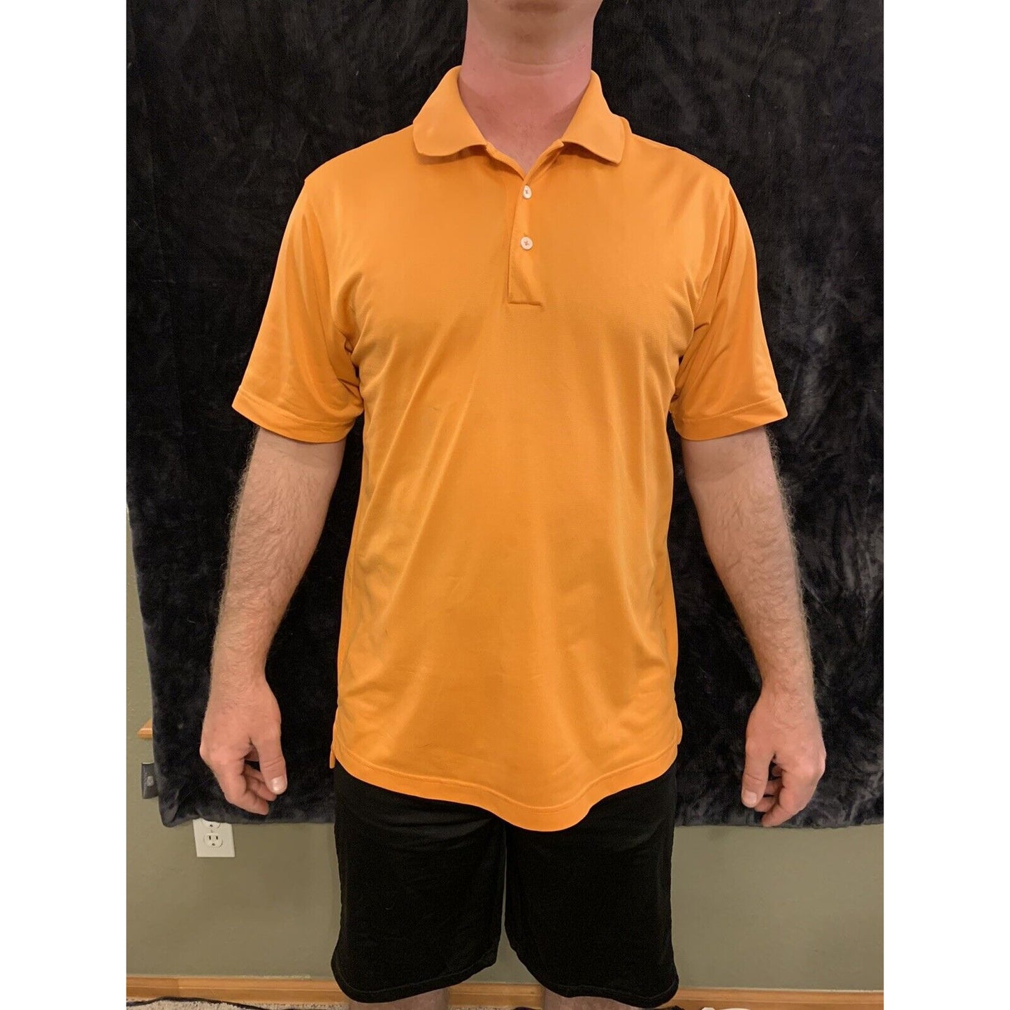 Adidas Climalite Men's Orange Short Sleeve Polo Shirt!! Size Medium