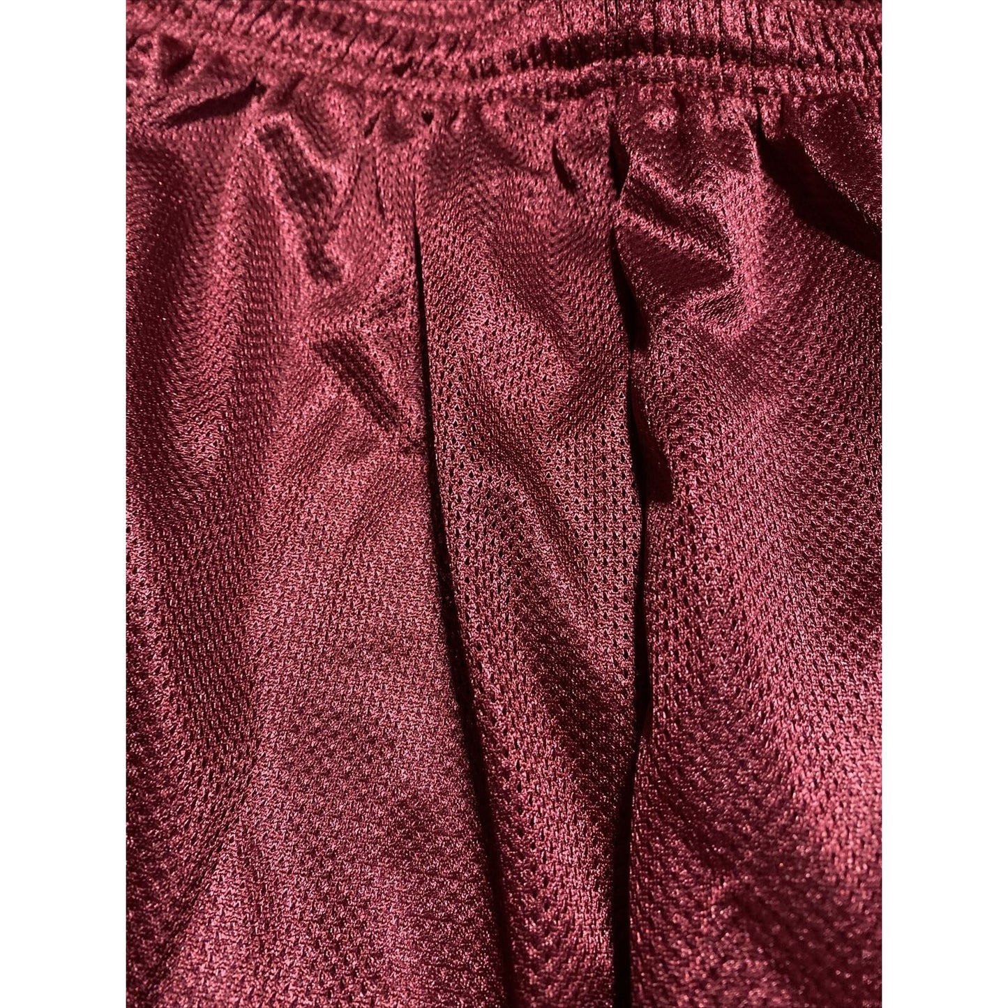 Soffe Men’s Large Maroon Basketball Training Polyester Mesh Shorts
