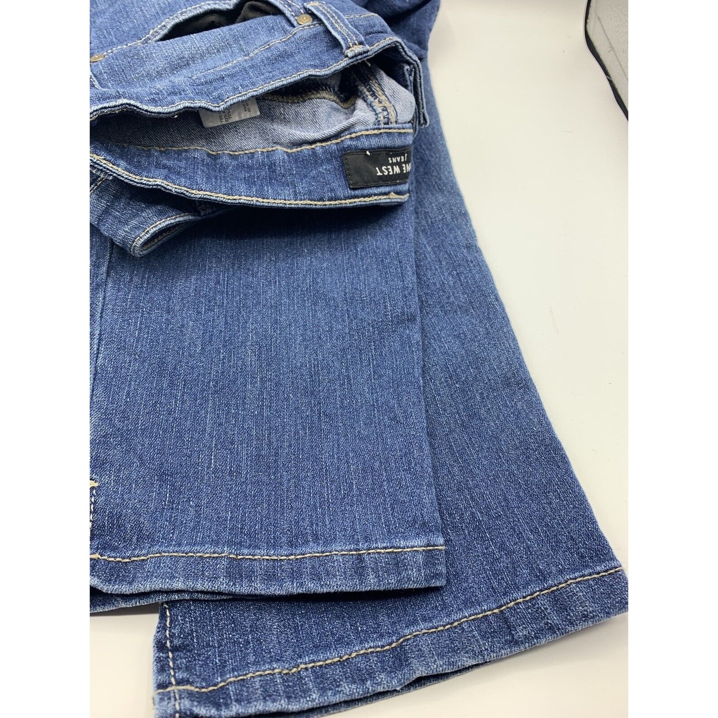 Womens Nine West Dark Denim Bootcut Jeans Size 12/30 Average